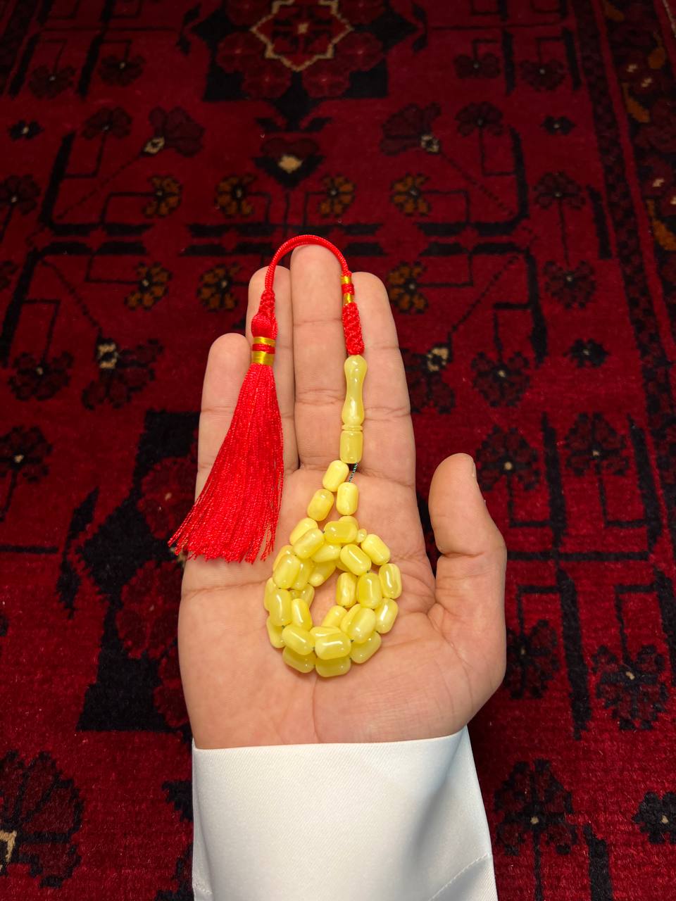 مسباح كهرمان طبيعي ضغط فاخر - متجر مسابيح 5