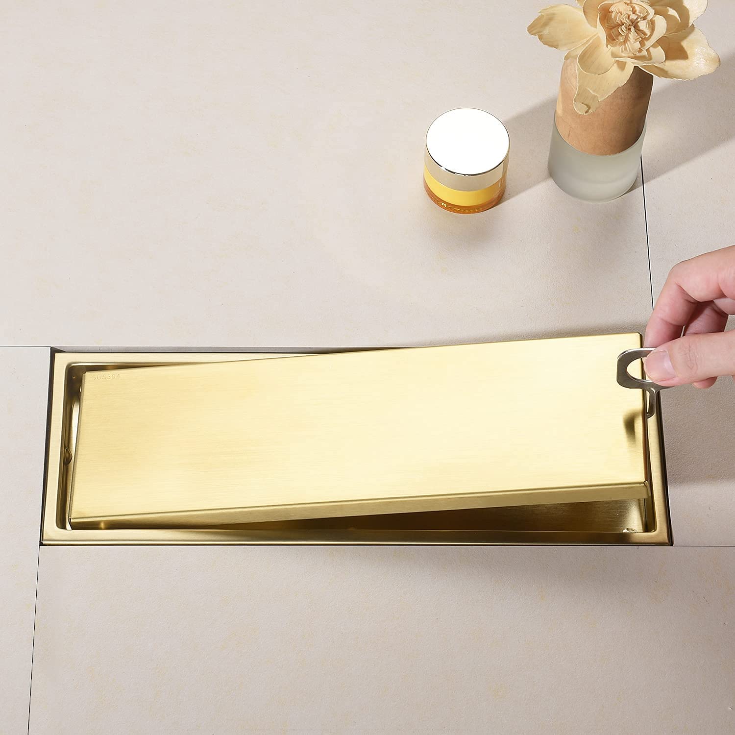  صفاية بلاط ذهبي مع رداد 10x30 cm 