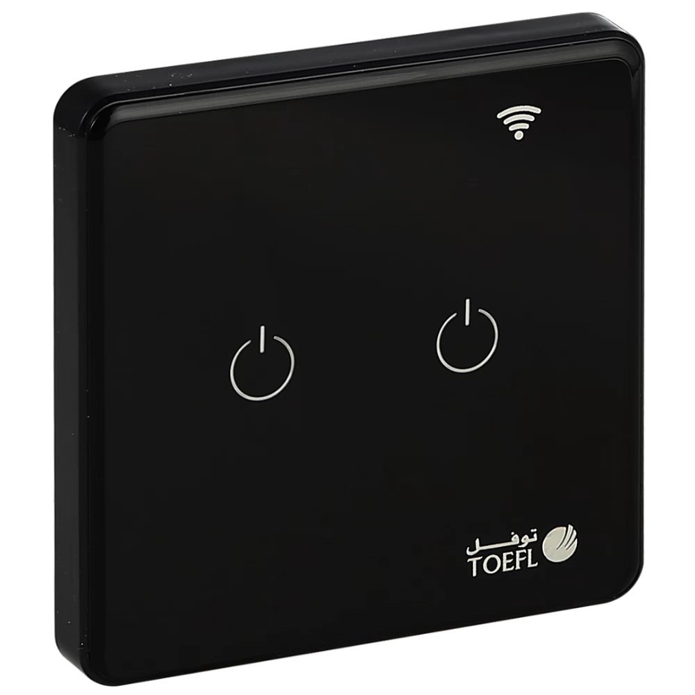 مفتاح ثلاثي اسود ذكي تحكم عن بعد WiFi - توفل 