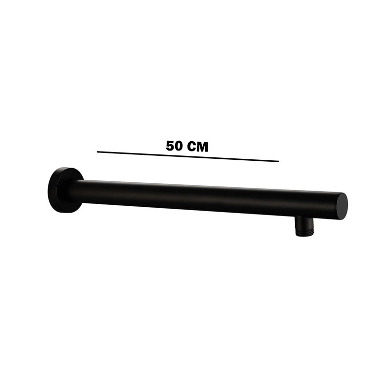  ذراع دش مخفي مطري اسود جداري دائري 50cm 