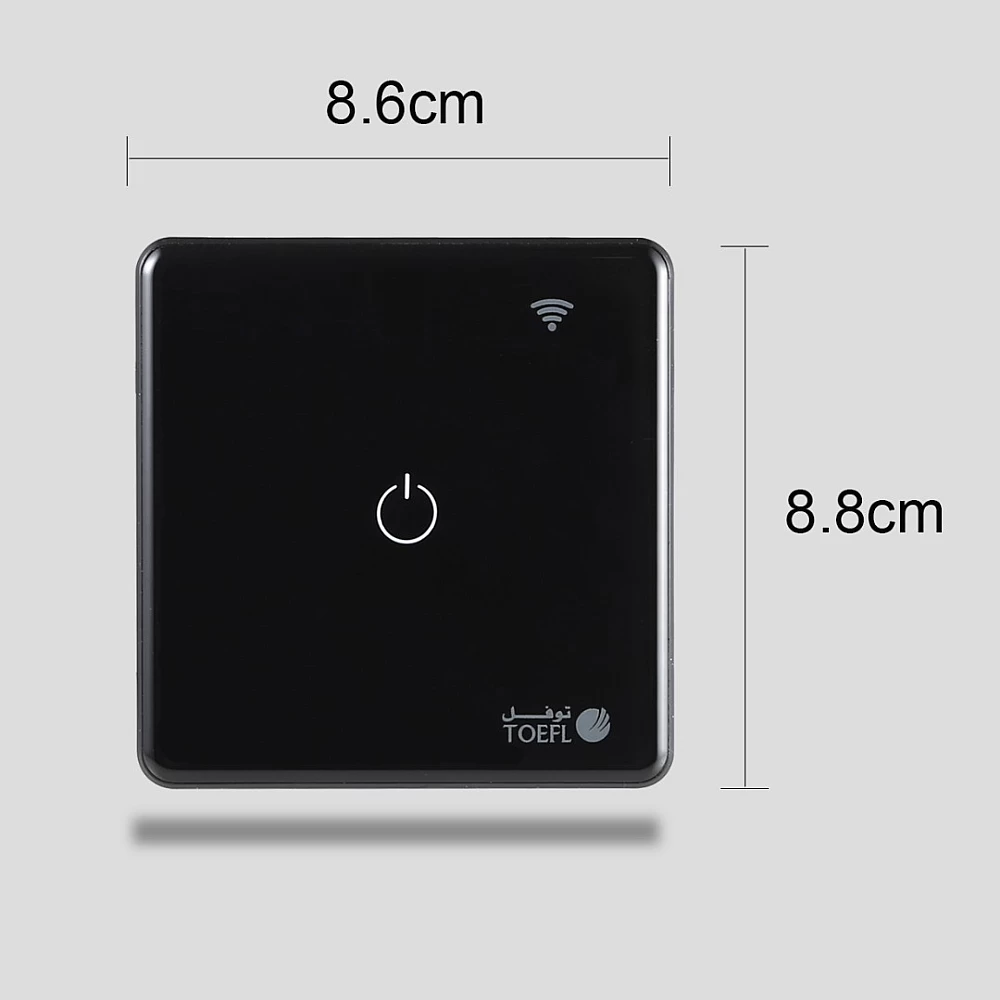 مفتاح مفرد اسود ذكي تحكم عن بعد WiFi - توفل 