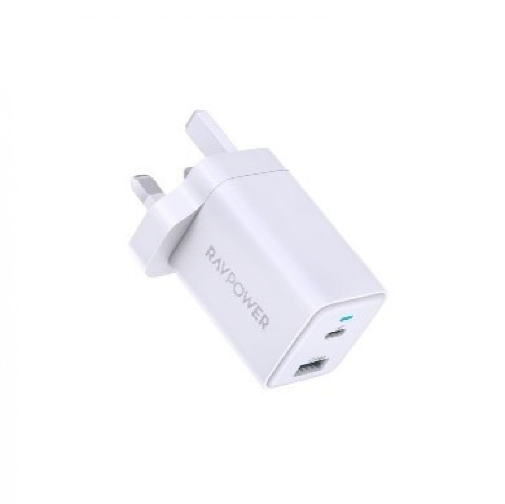  عرض راف باور RAVPOWERفيش جداري بقوة 45 واط خاصية الشحن السريع منفذ PD مخرج USB+فيش سيارة بقوة 49 واط منفذ PD ومنفذ USB+كيبل دبل تايب سي +كيبل بي دي 1متر 