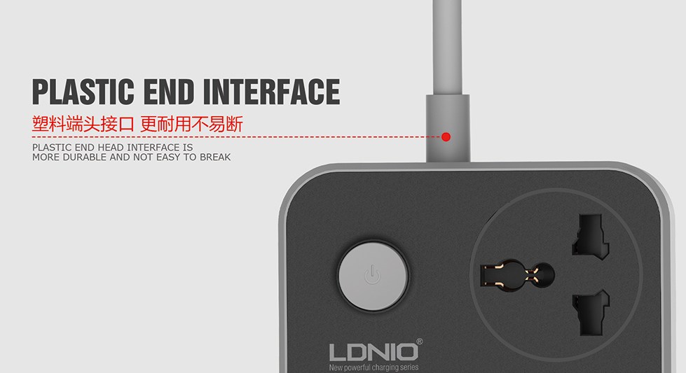 توصيلة  مع 3 افياش و 6 مداخل USB من شركة LDINO