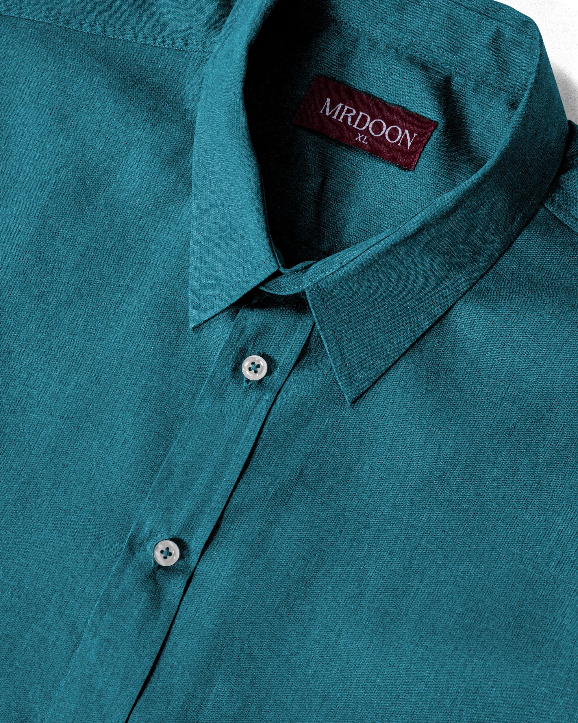 Teal Linen Shirt — 3