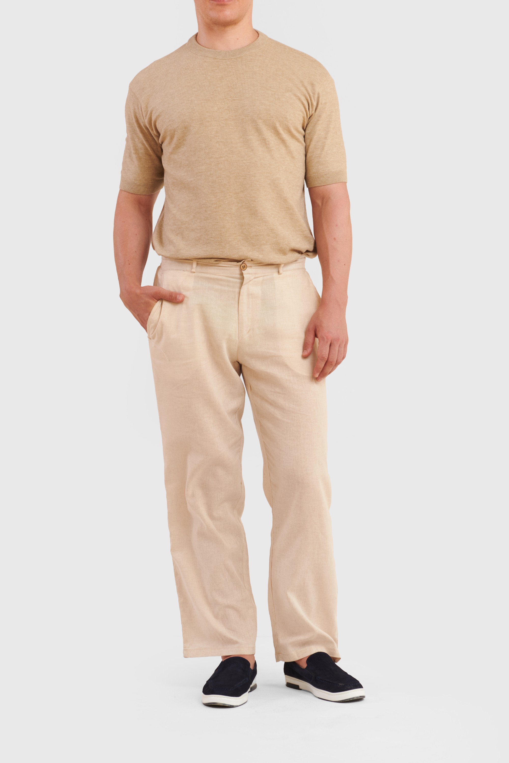 Beige Linen Pants — 3