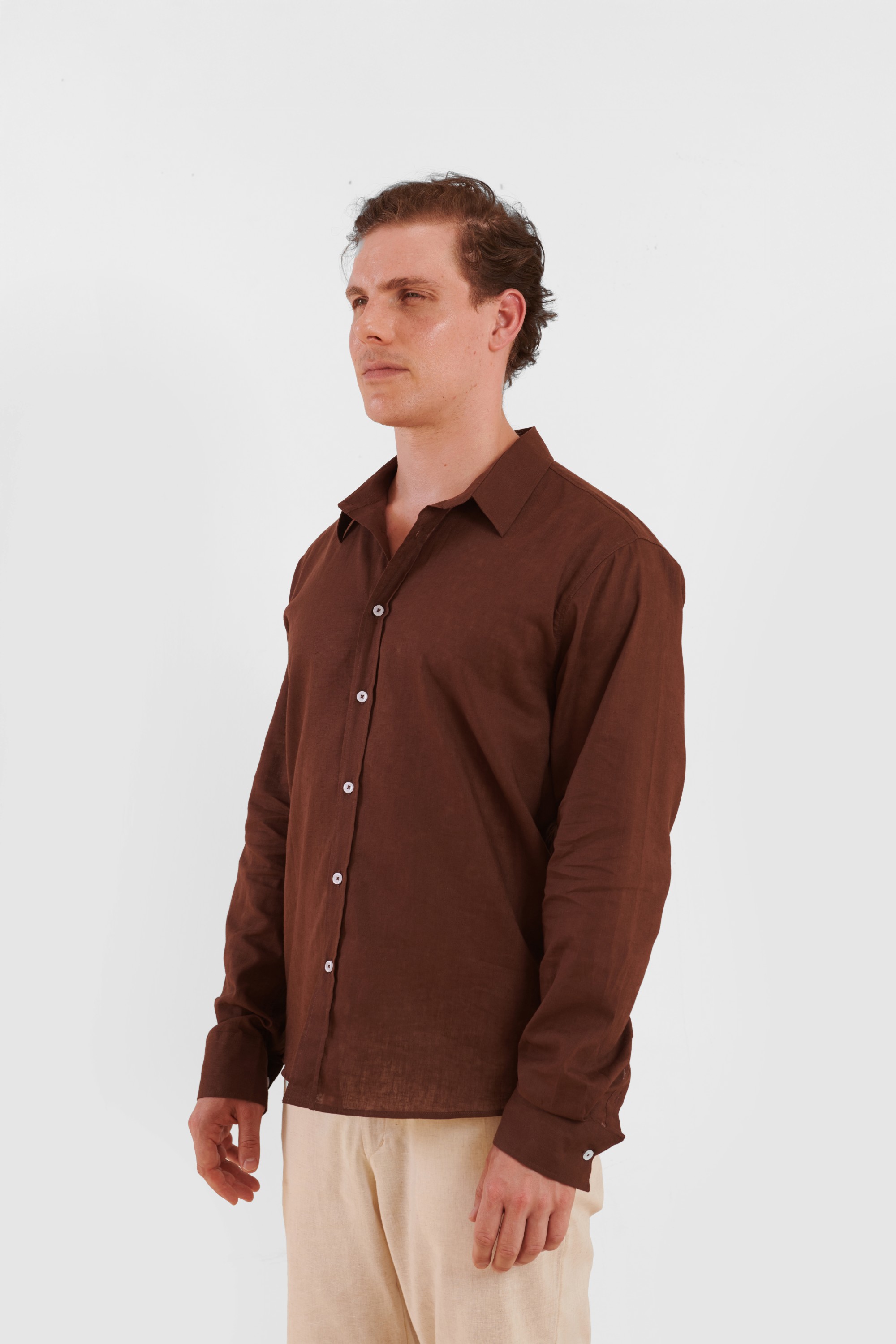 Brown Linen Shirt — 5