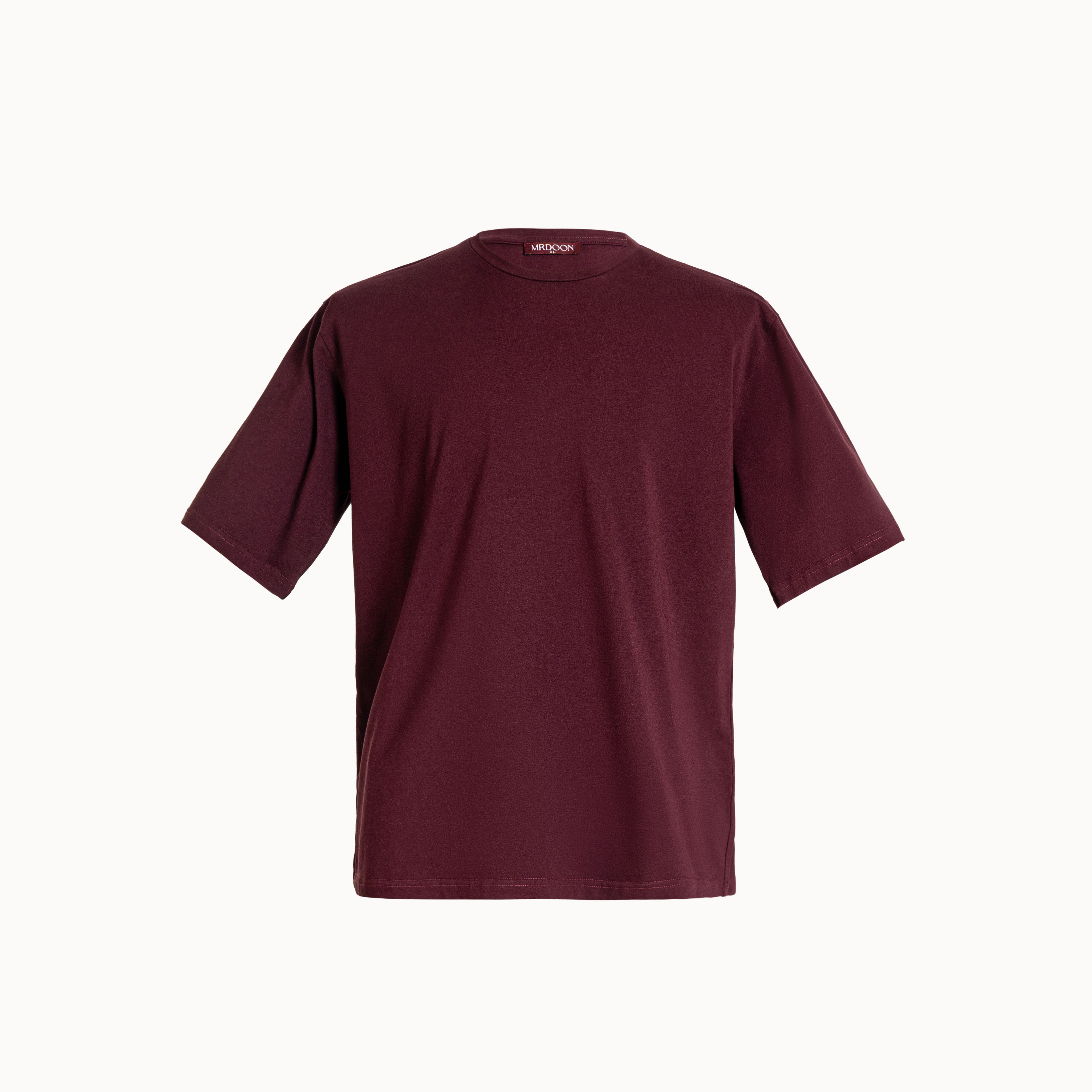Burgundy Crewneck Tee — 1