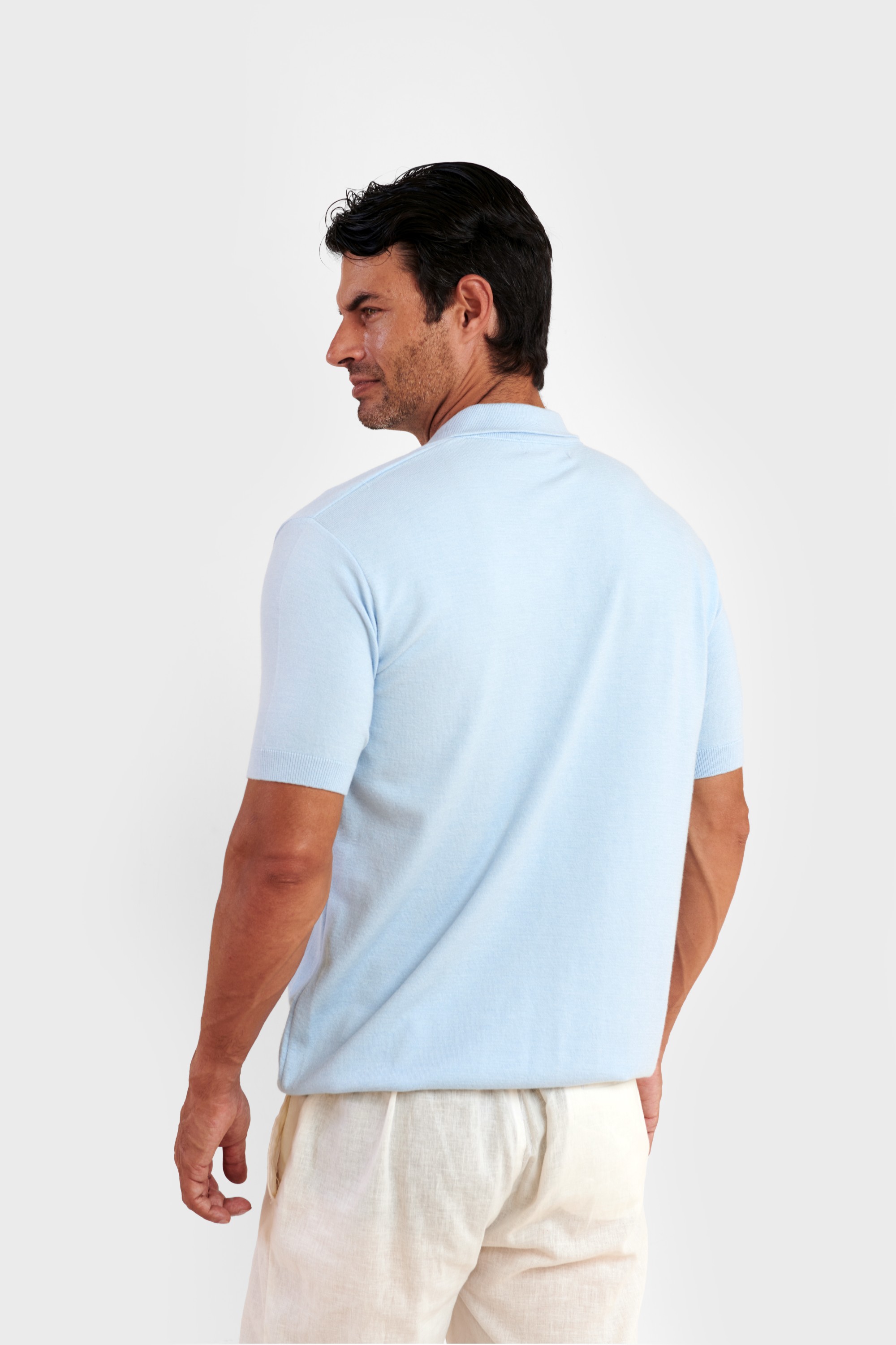 Baby Blue Knitted Polo — 5