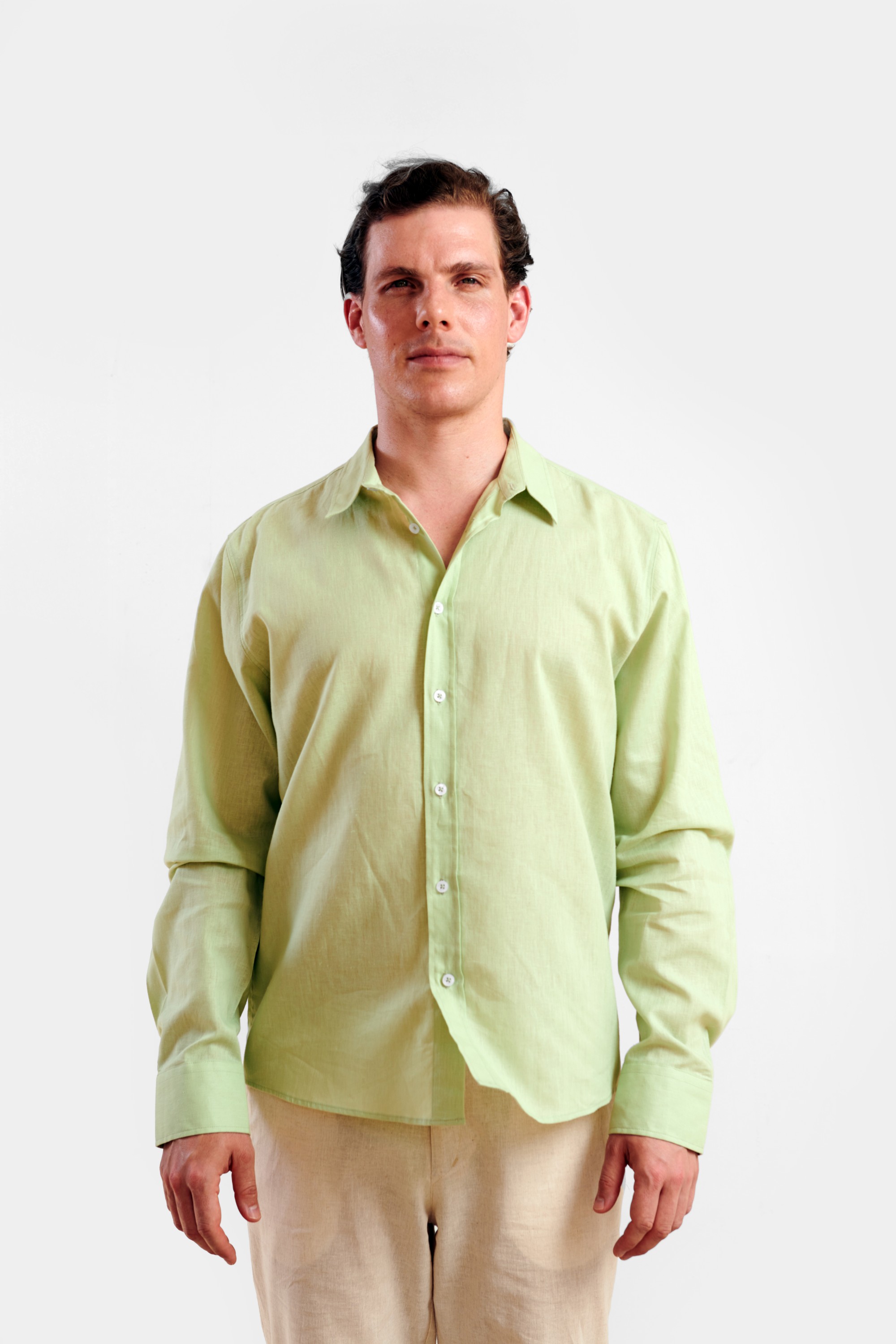 Mint Linen Shirt — 4