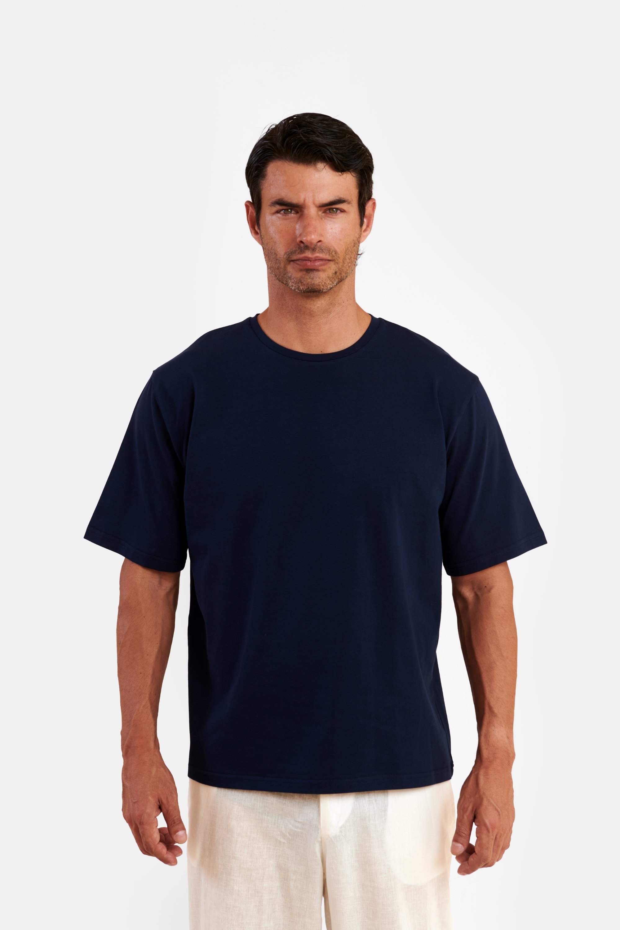 Navy Blue Crewneck Tee — 3