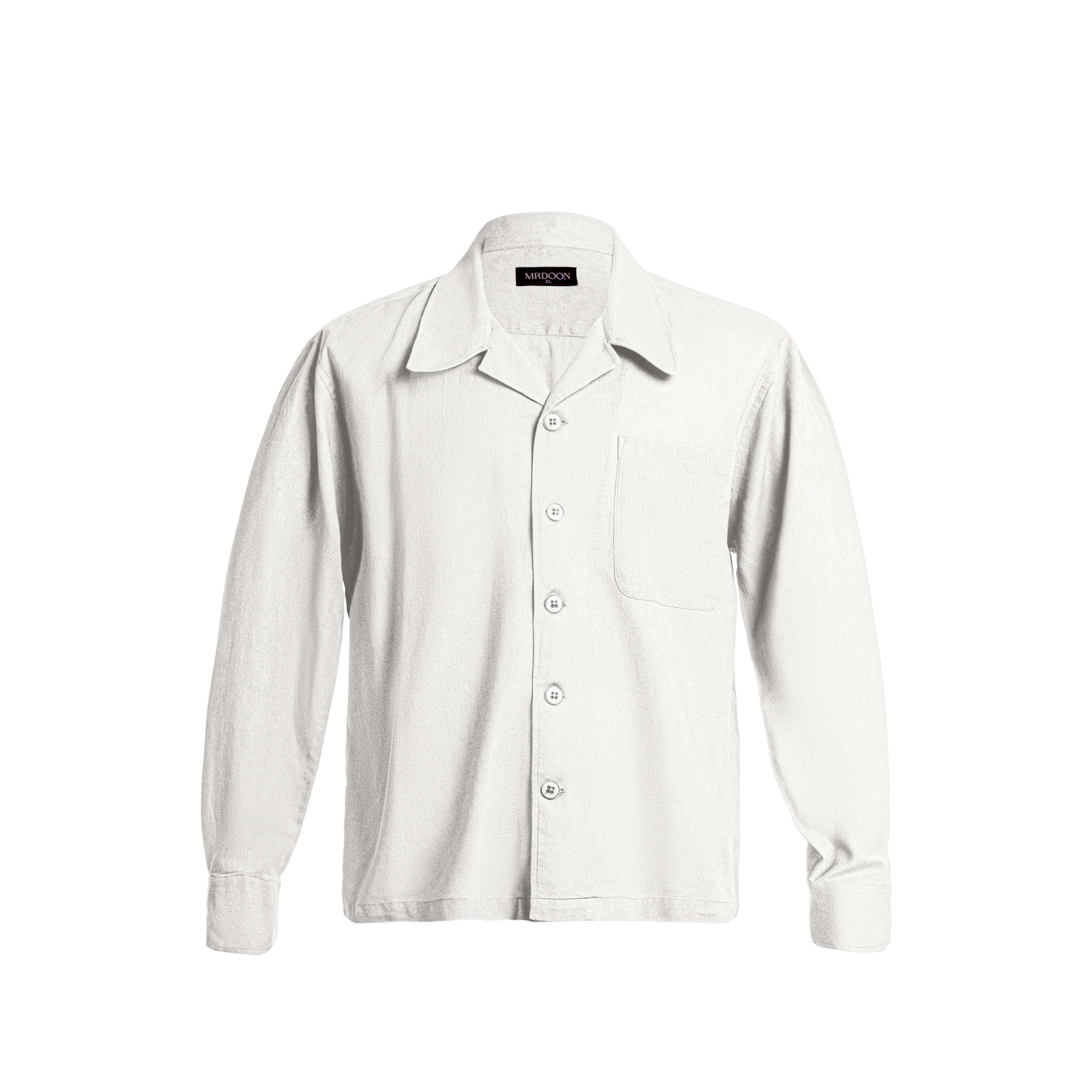 White Linen Overtshirt — 1