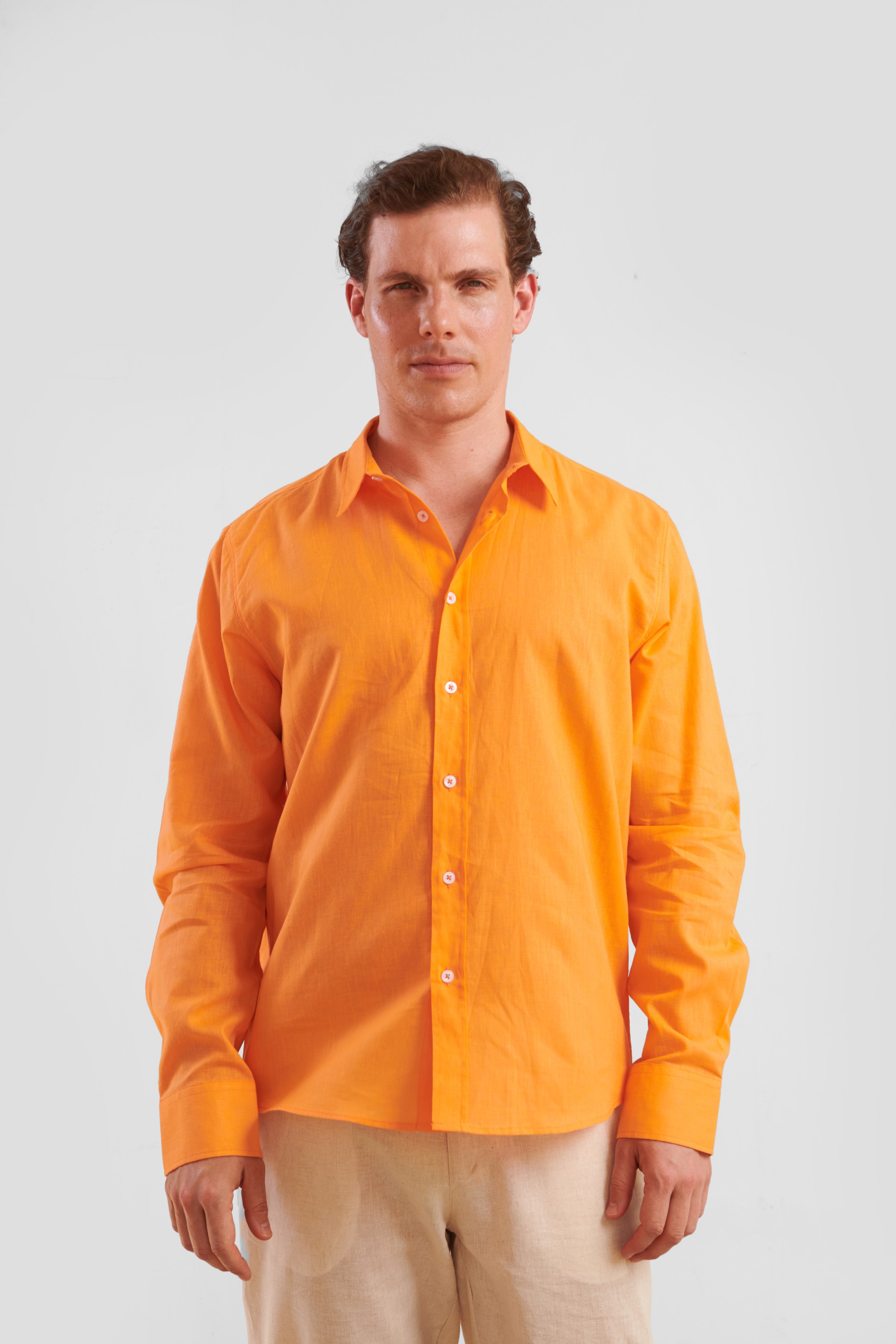 Orange Linen Shirt — 4