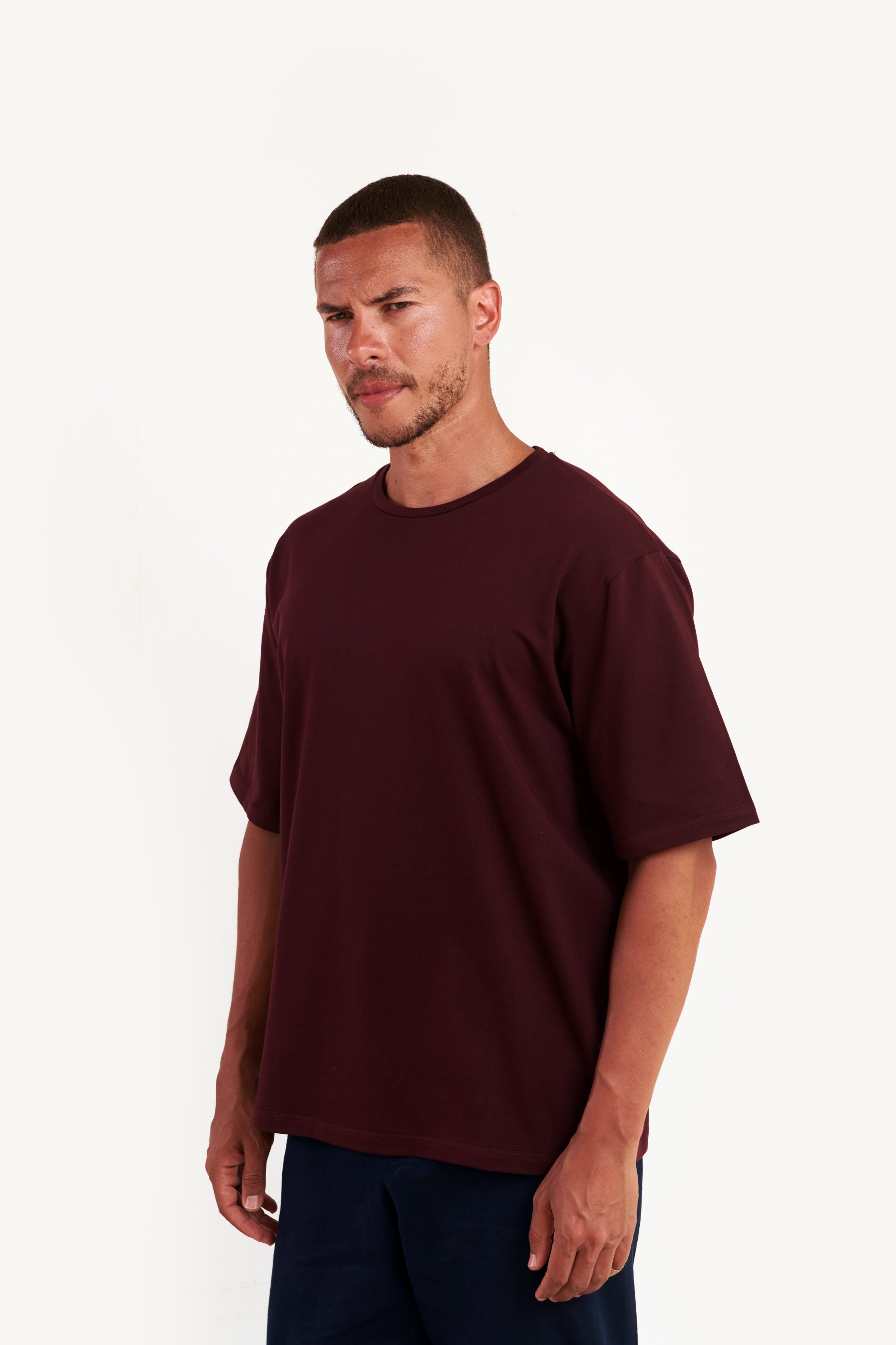 Burgundy Crewneck Tee — 4