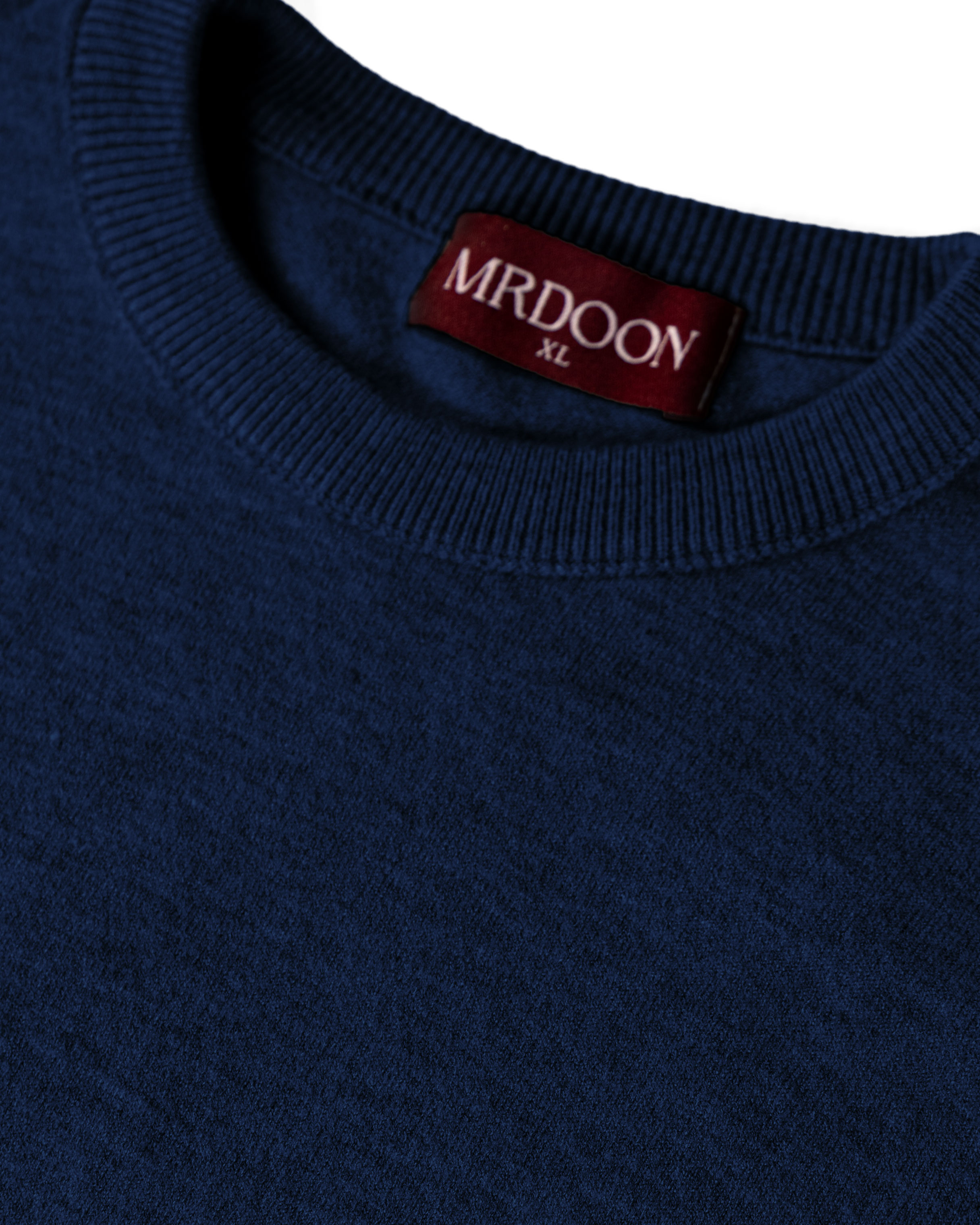 Navy Blue Knitted Round-Neck — 3