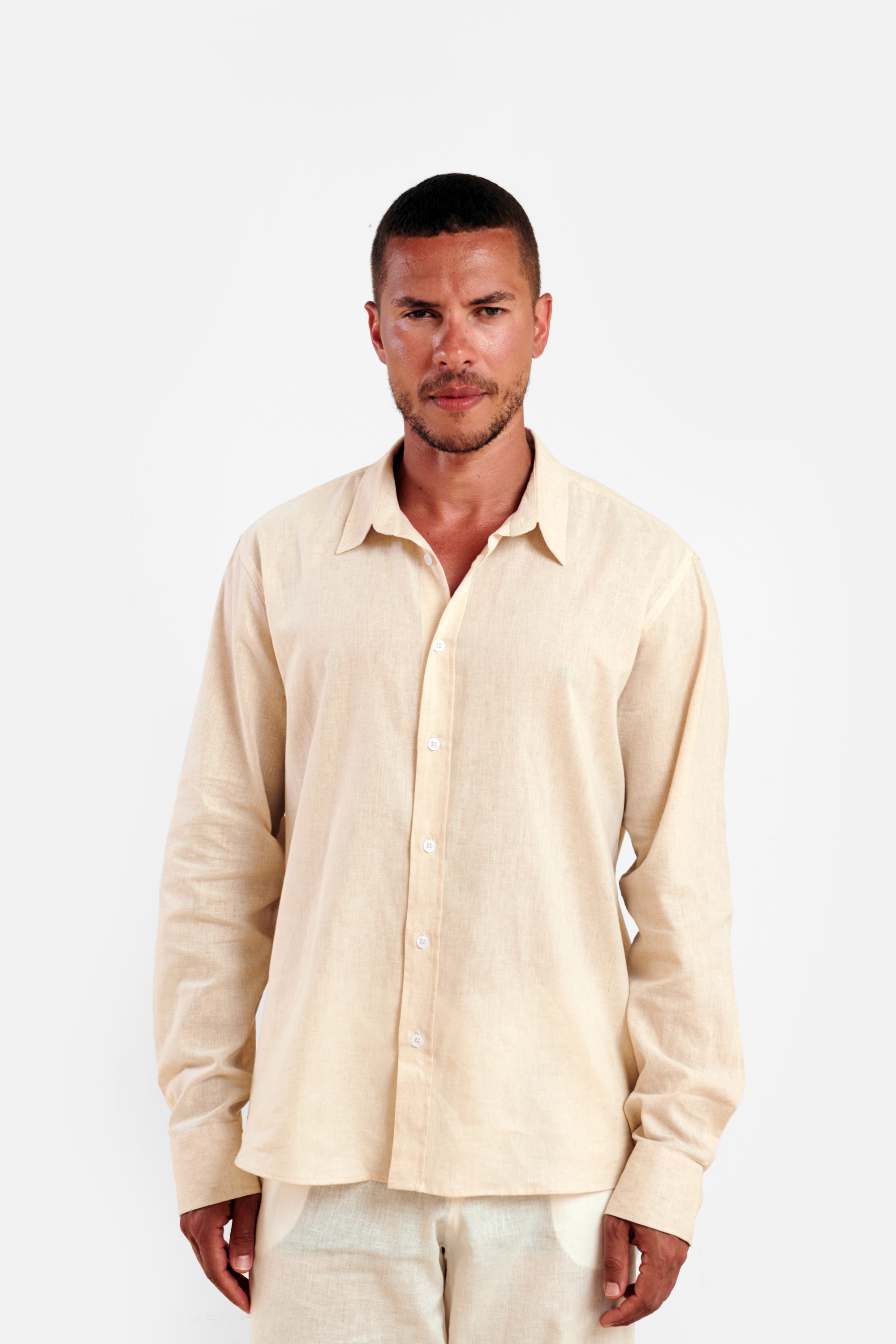 Beige Linen Shirt — 4