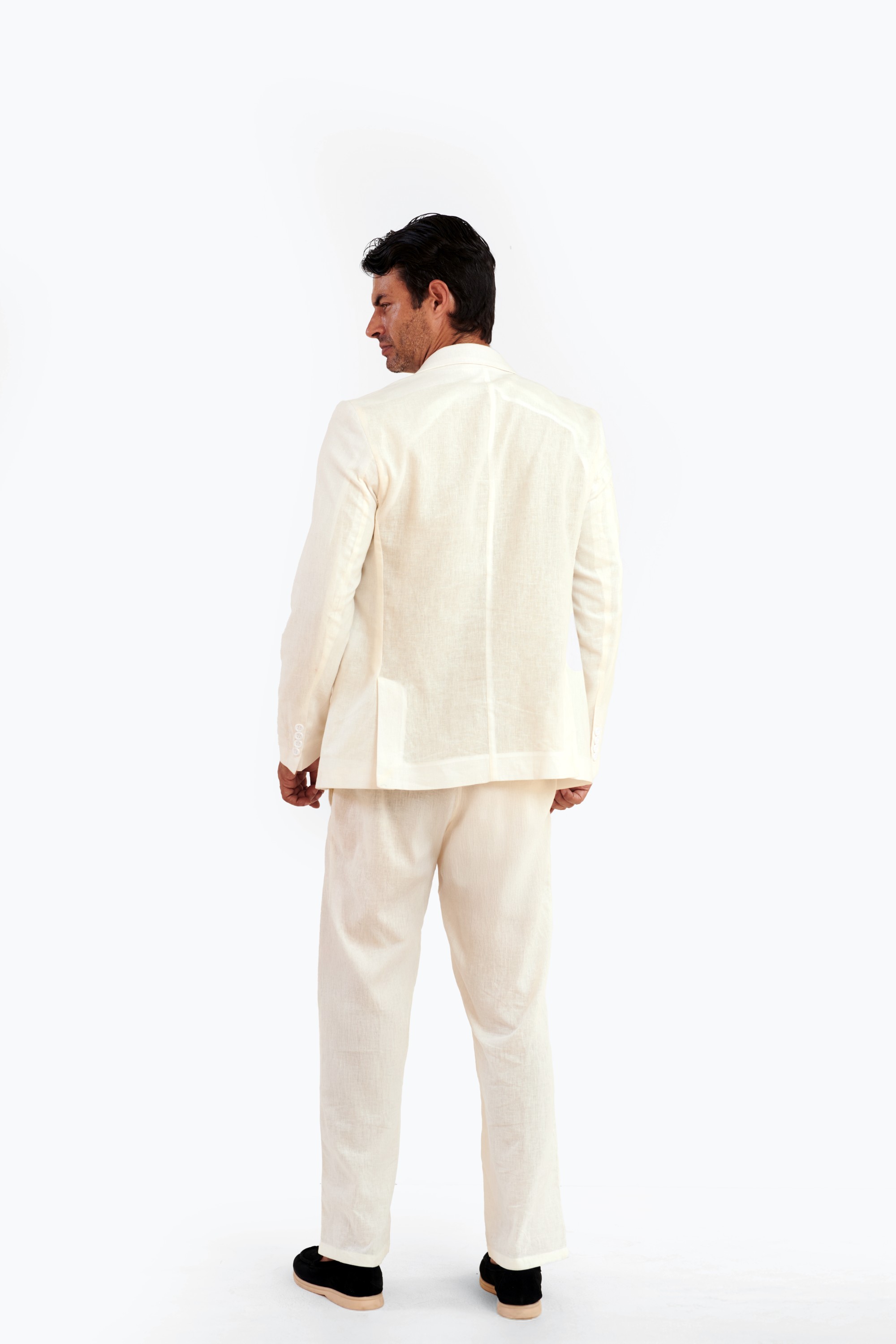 White Linen Blazer — 5