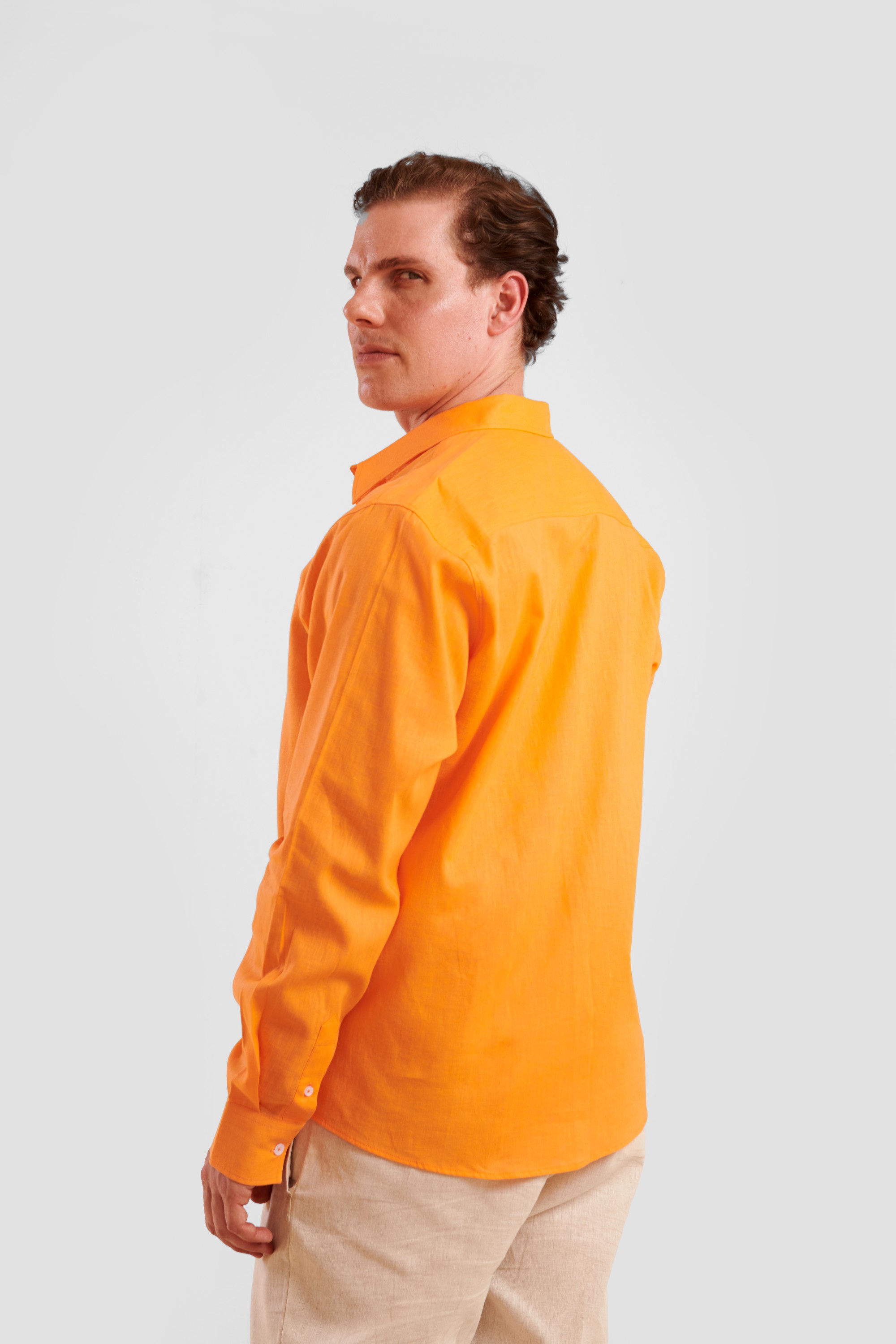 Orange Linen Shirt — 6