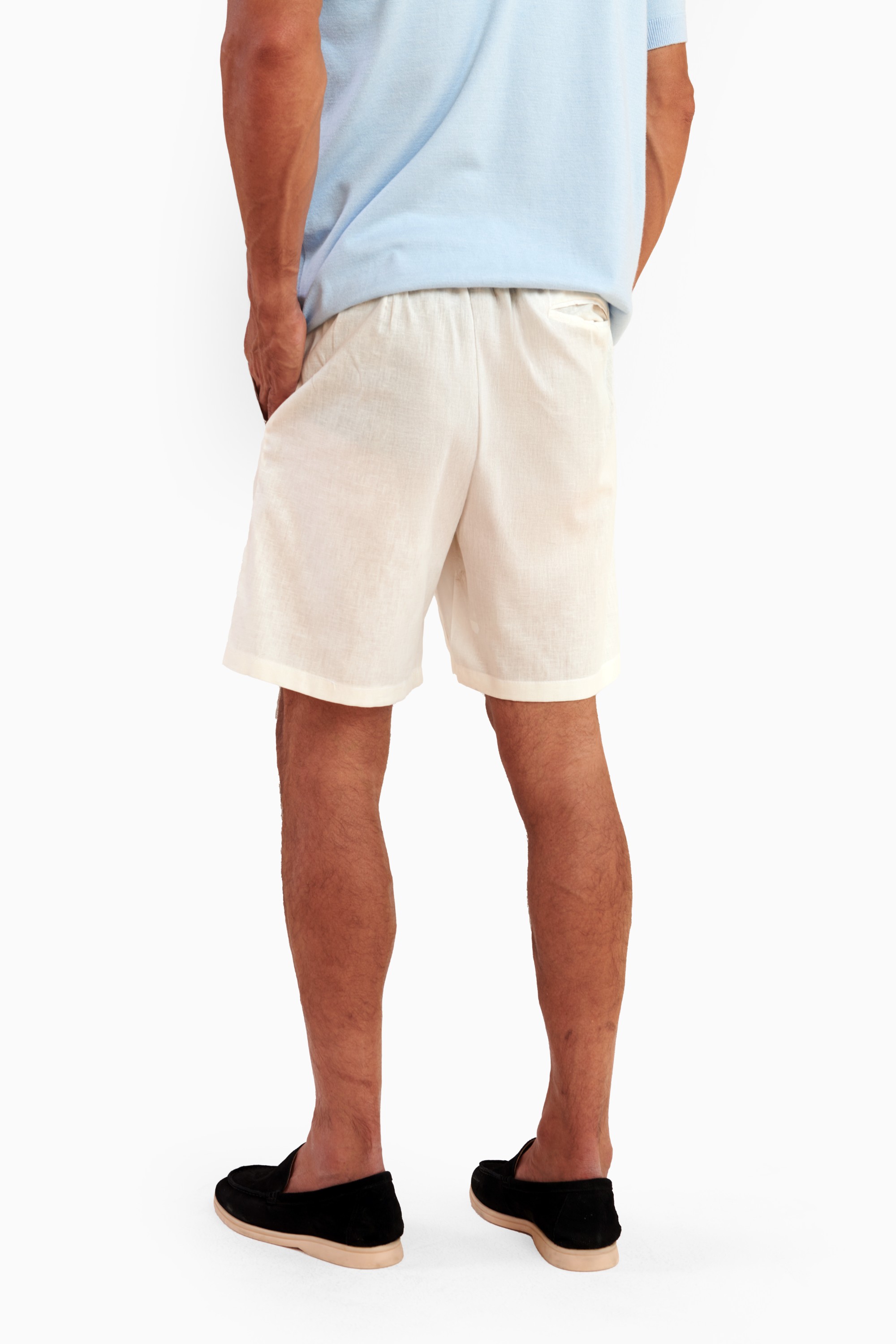 White Linen Shorts — 5