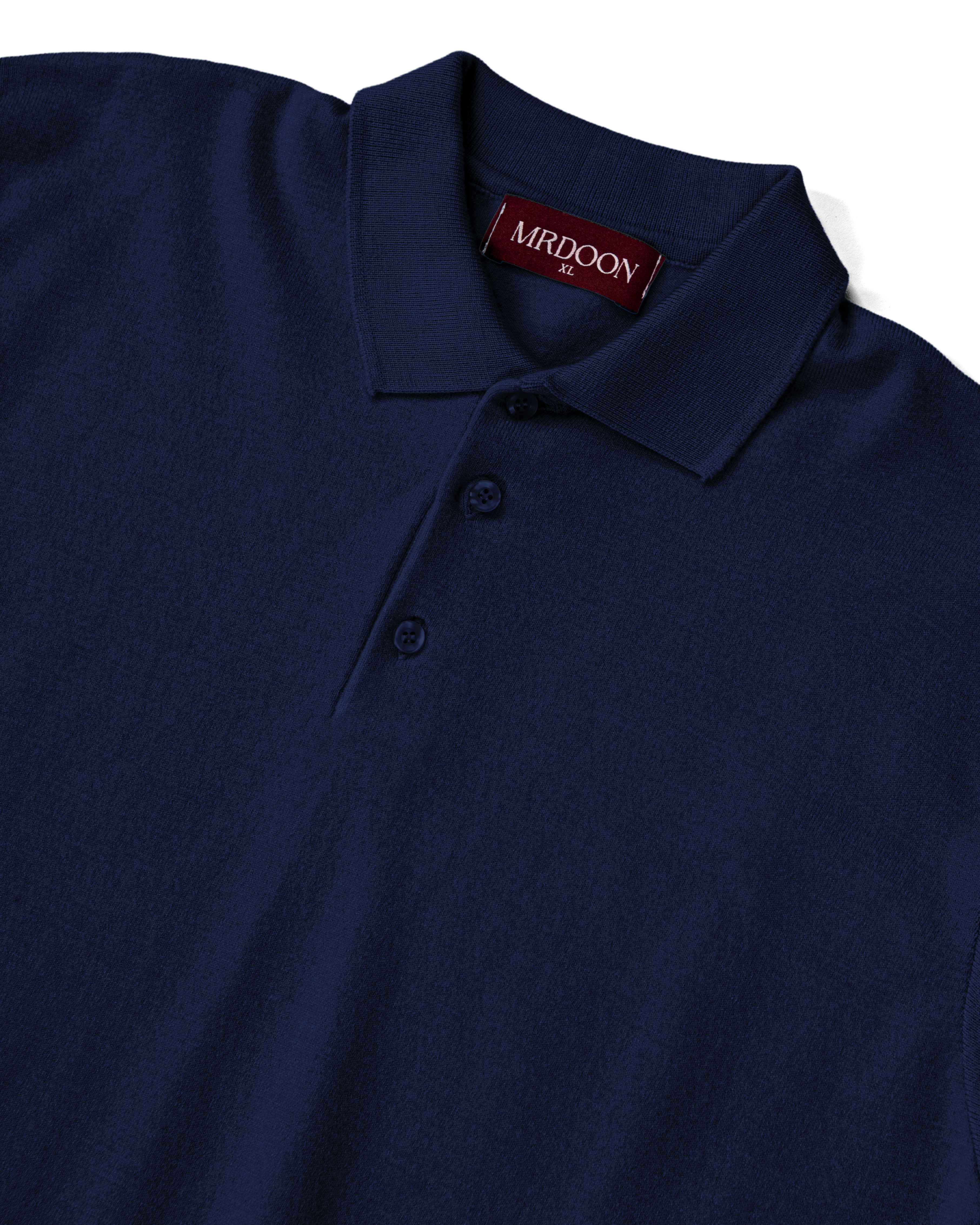 Navy Blue Knitted Polo — 3
