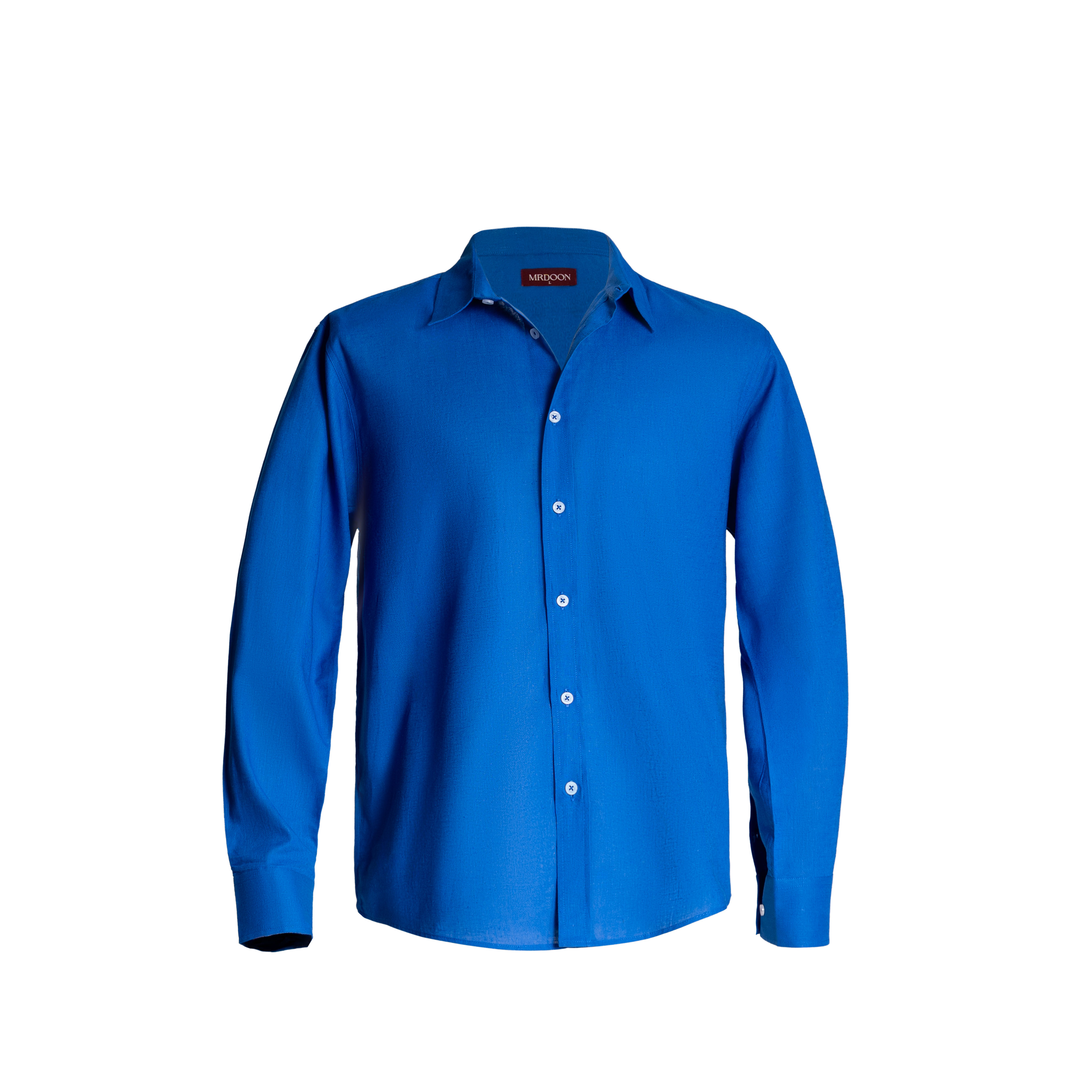 Royal Blue Linen Shirt — 1