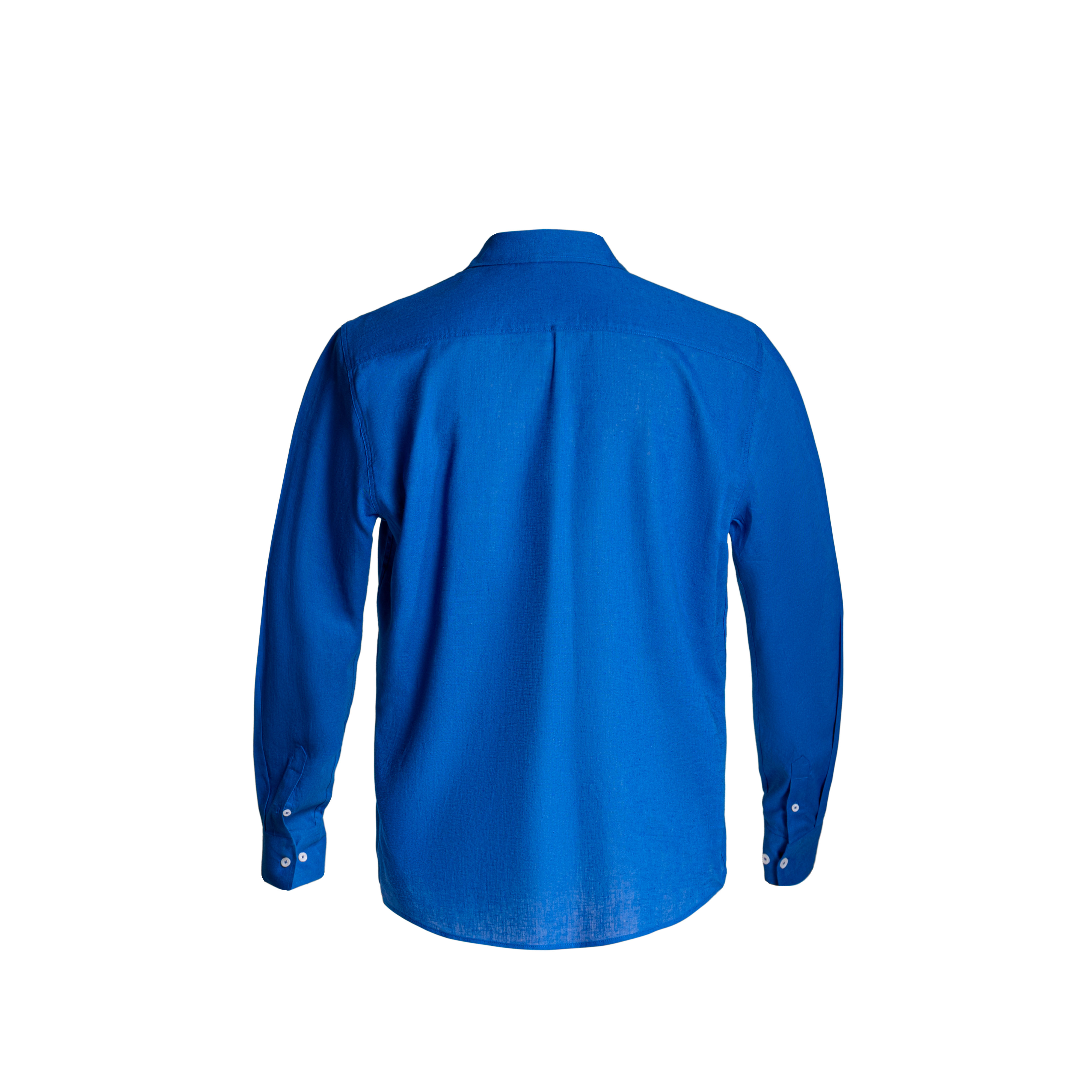 Royal Blue Linen Shirt — 2