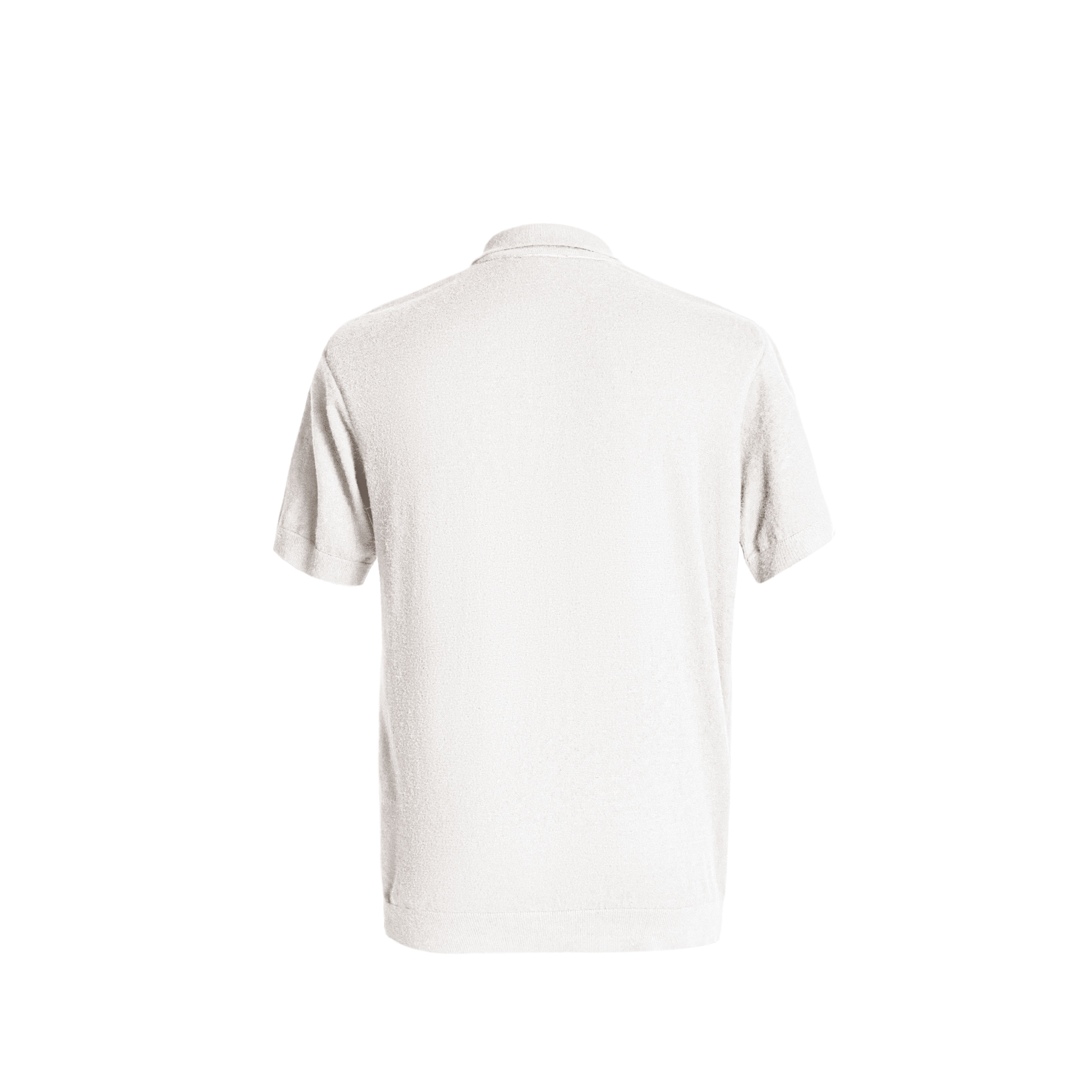 White Knitted Polo  — 2