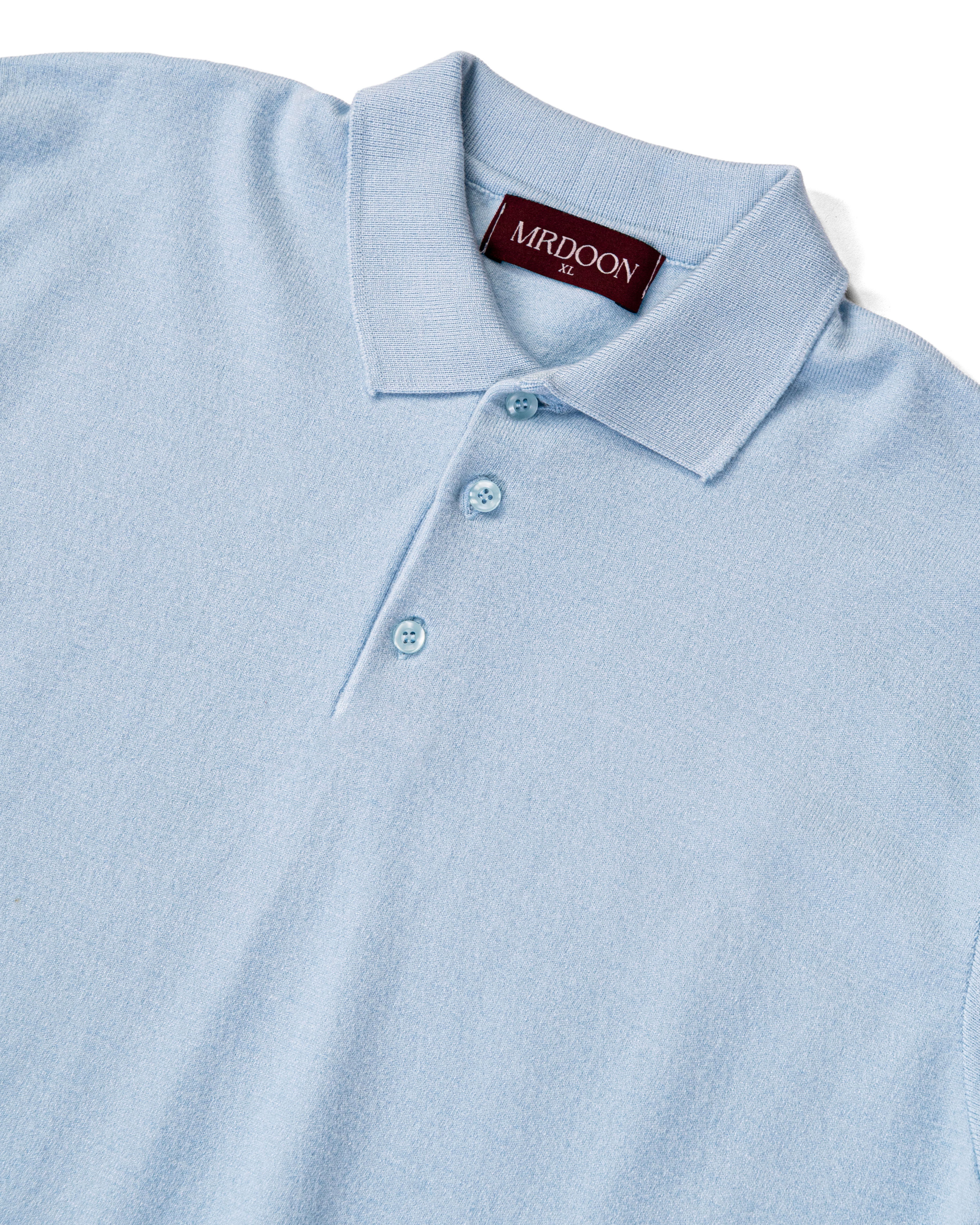 Baby Blue Knitted Polo — 3