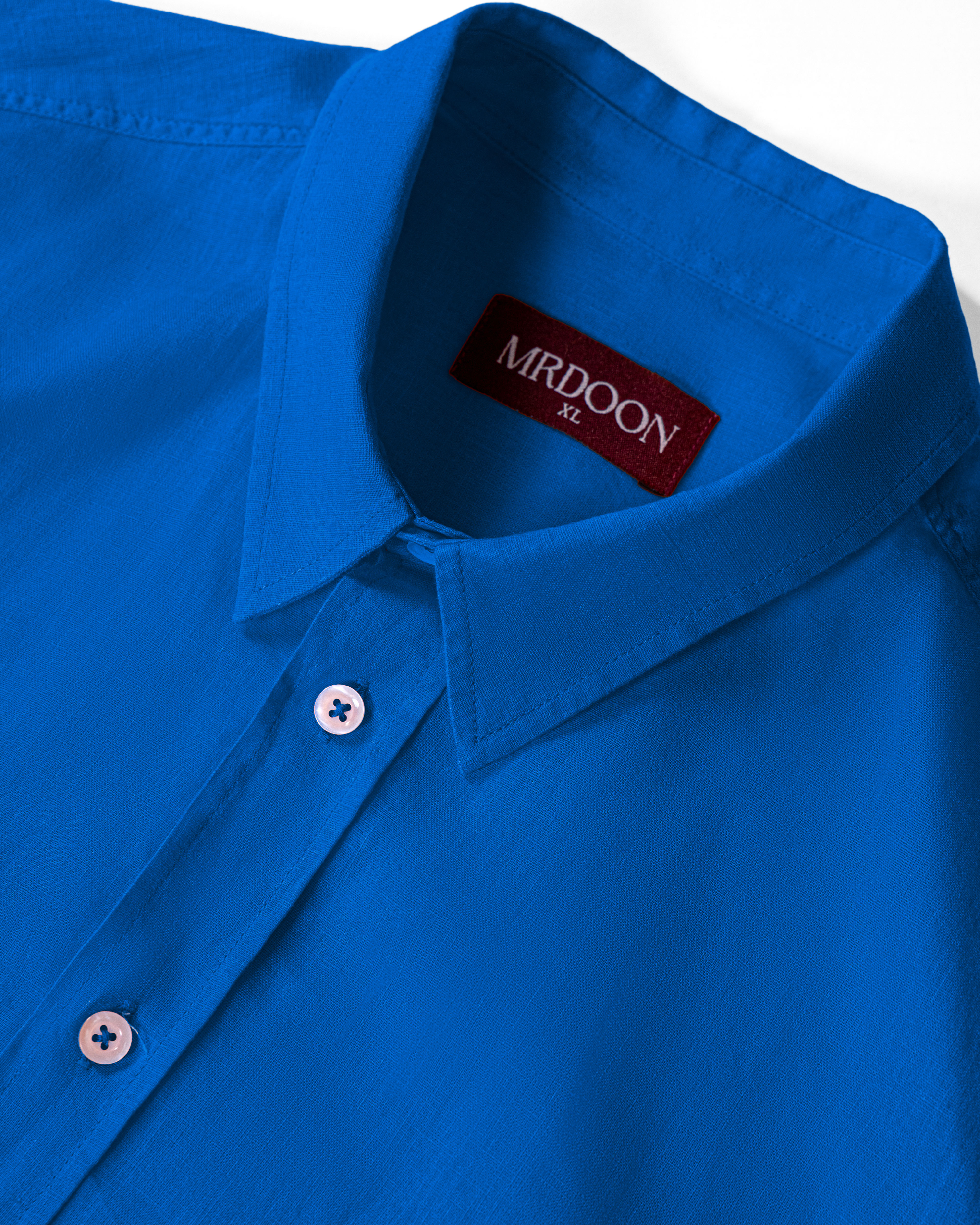 Royal Blue Linen Shirt — 3