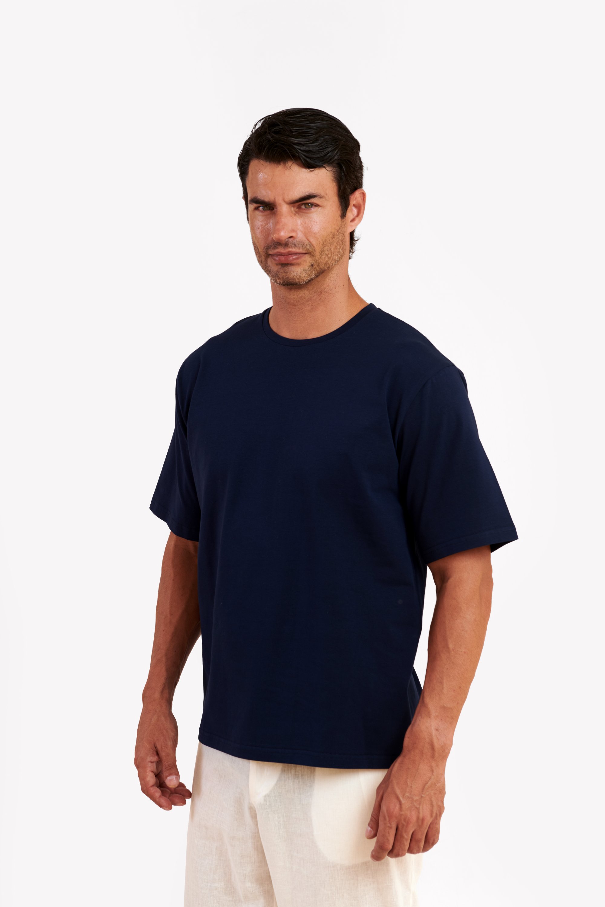 Navy Blue Crewneck Tee — 4