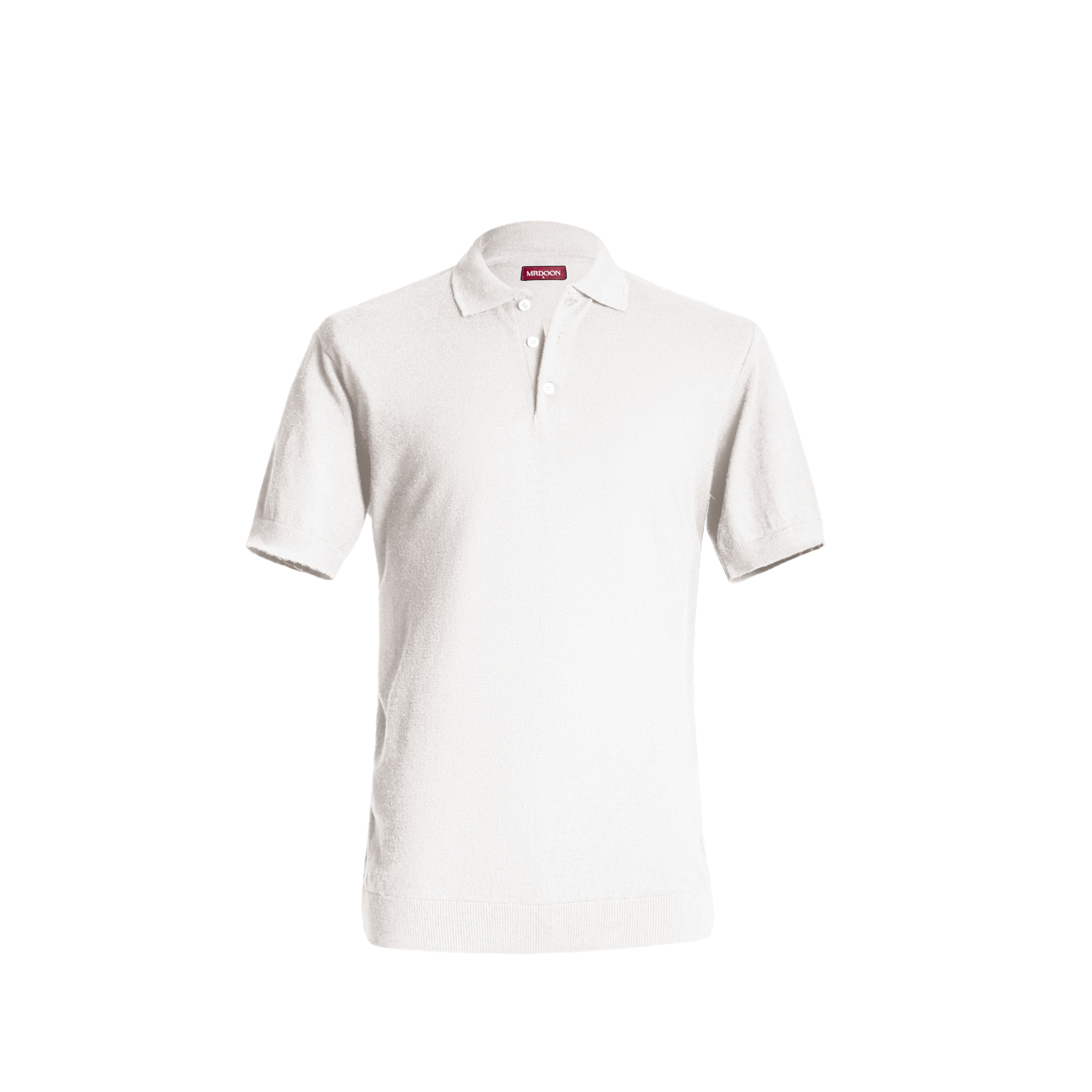 White Knitted Polo  — 1
