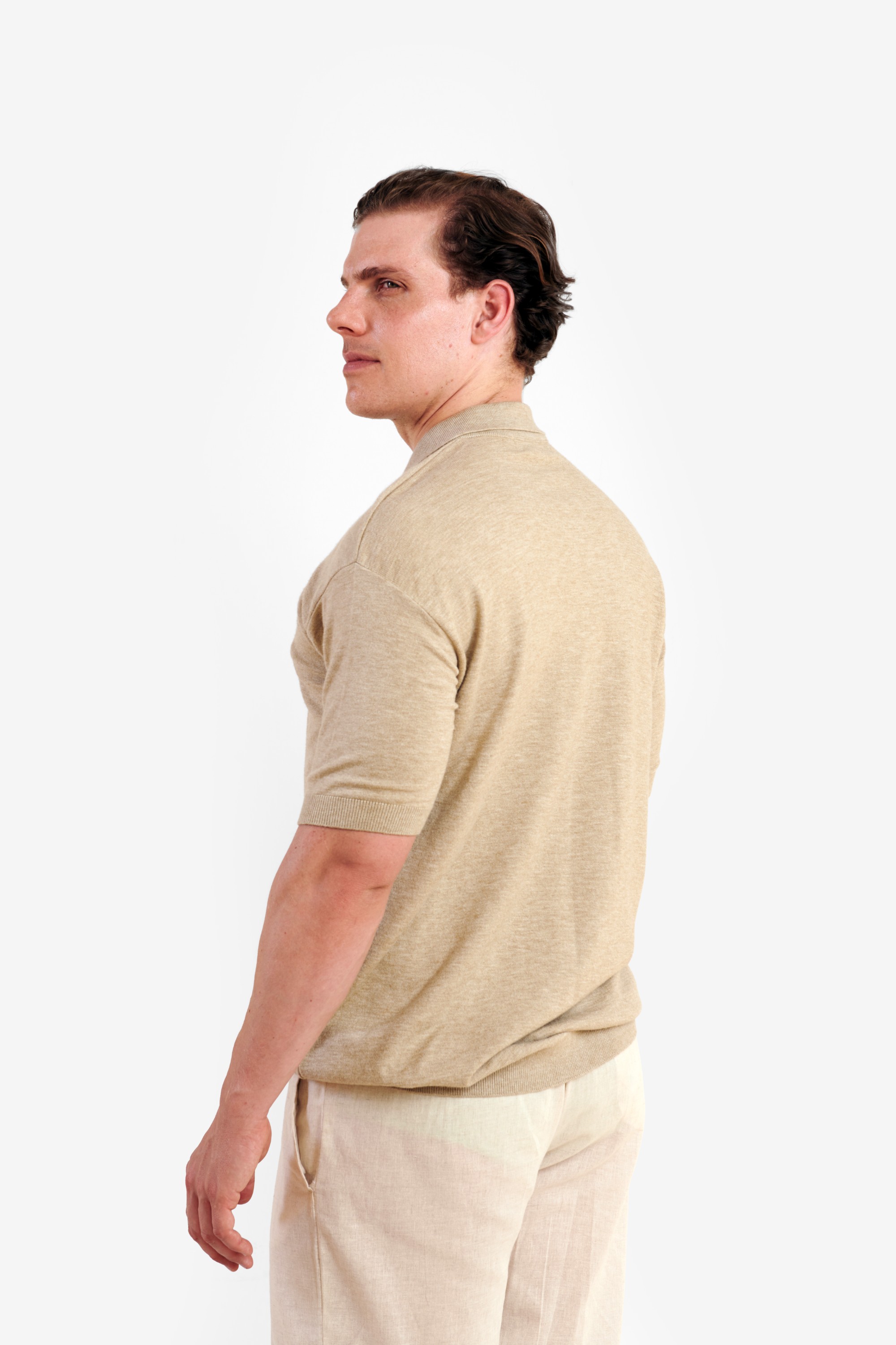 Beige Knitted Polo — 6