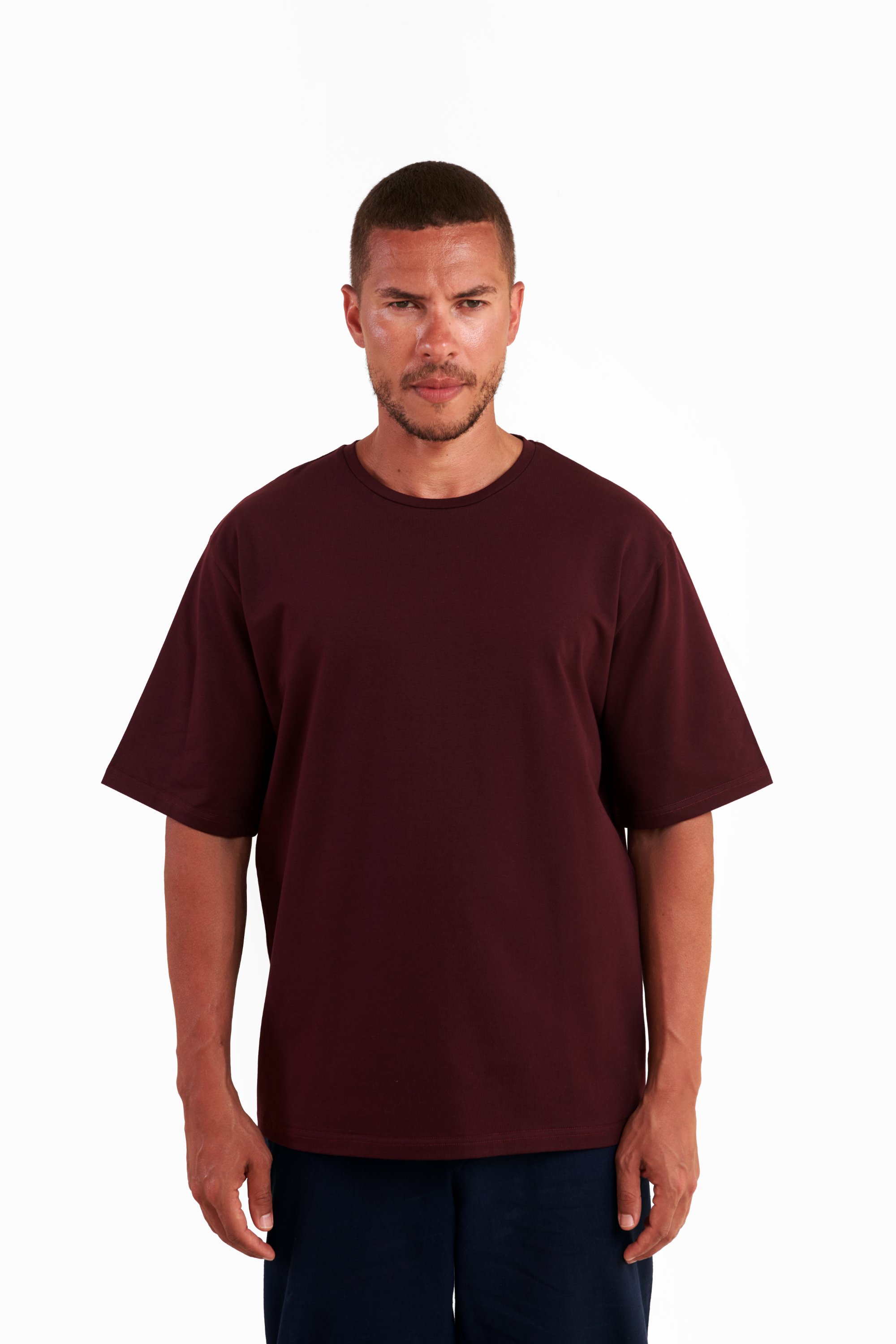 Burgundy Crewneck Tee — 3