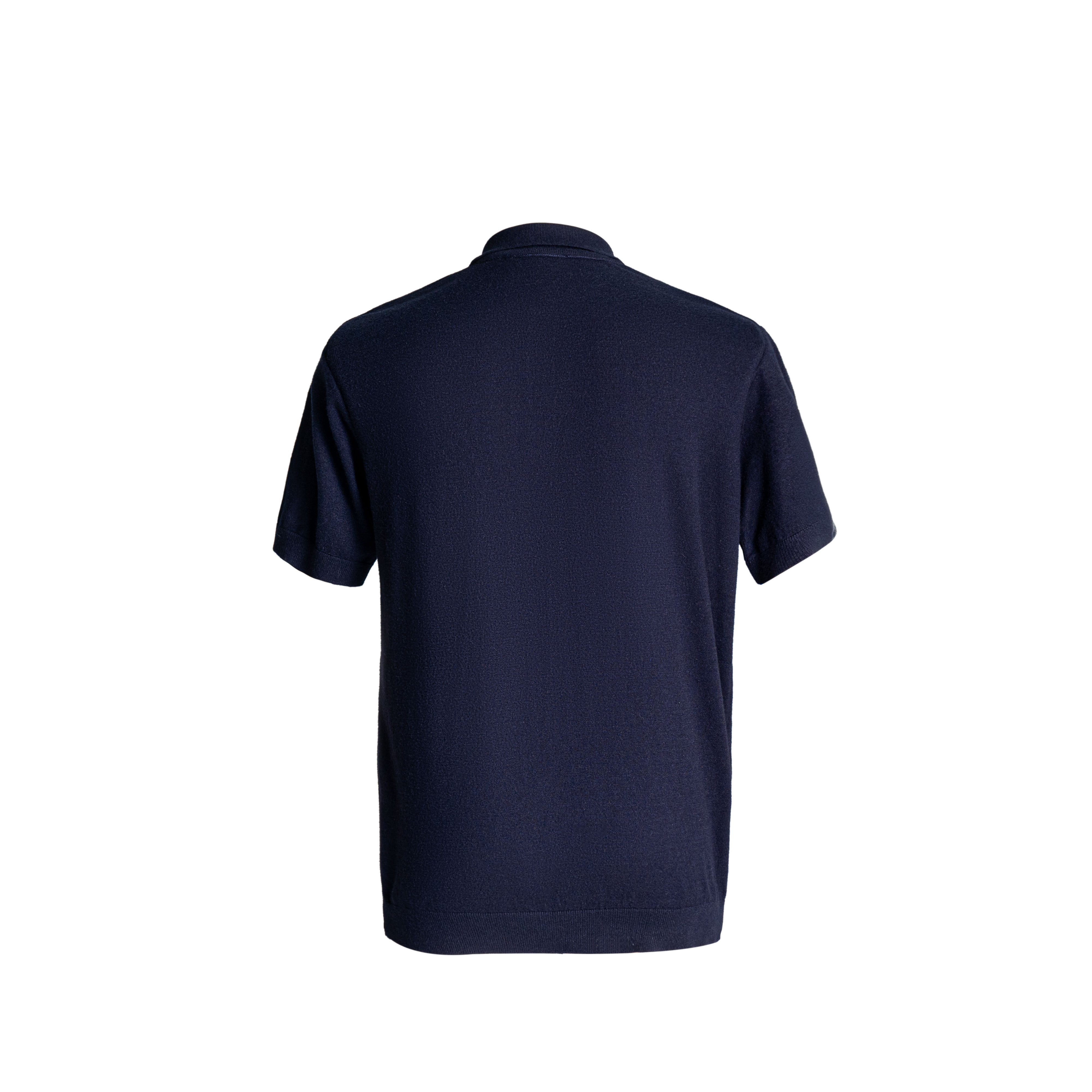 Navy Blue Knitted Polo — 2