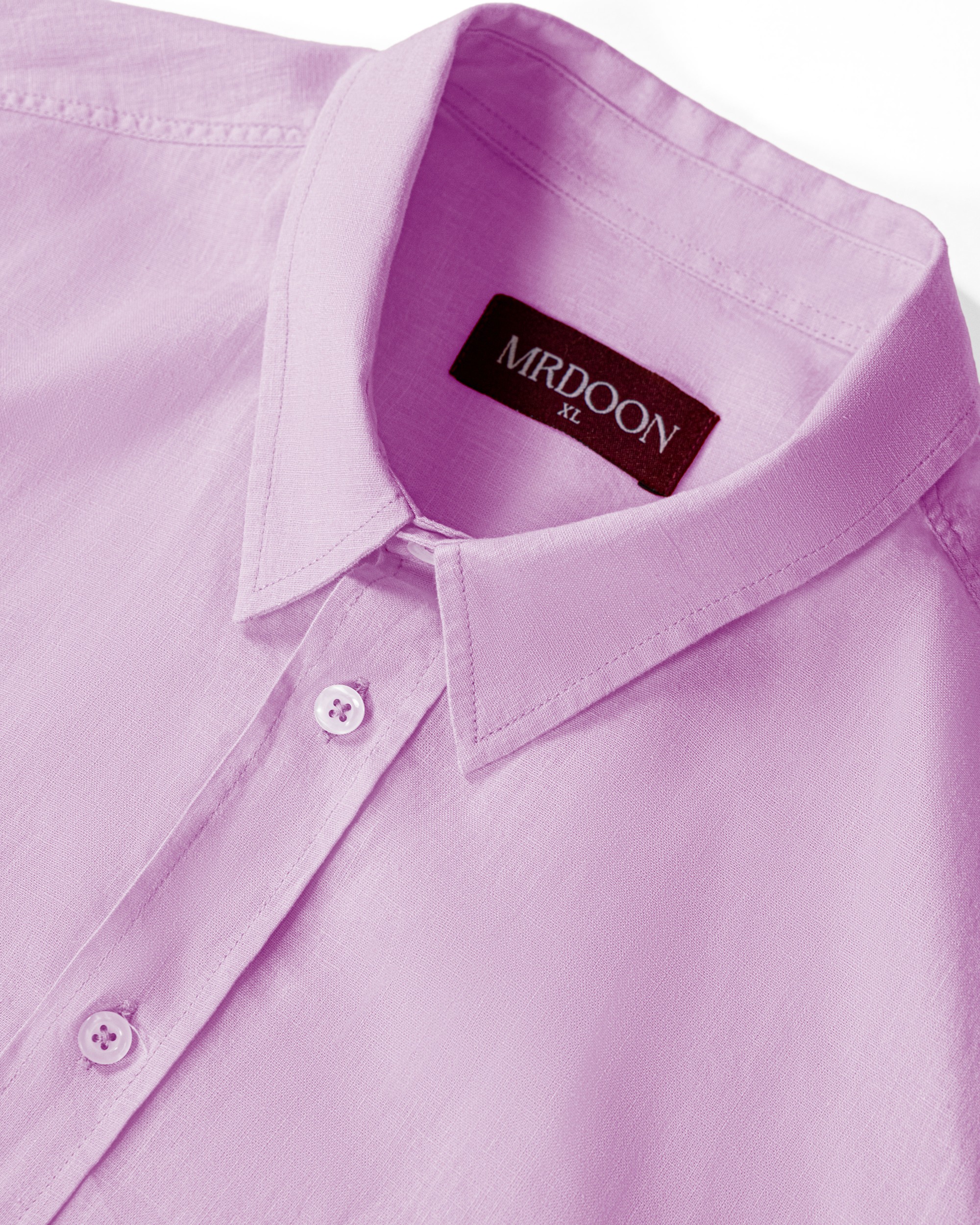 Baby Pink Linen Shirt — 2