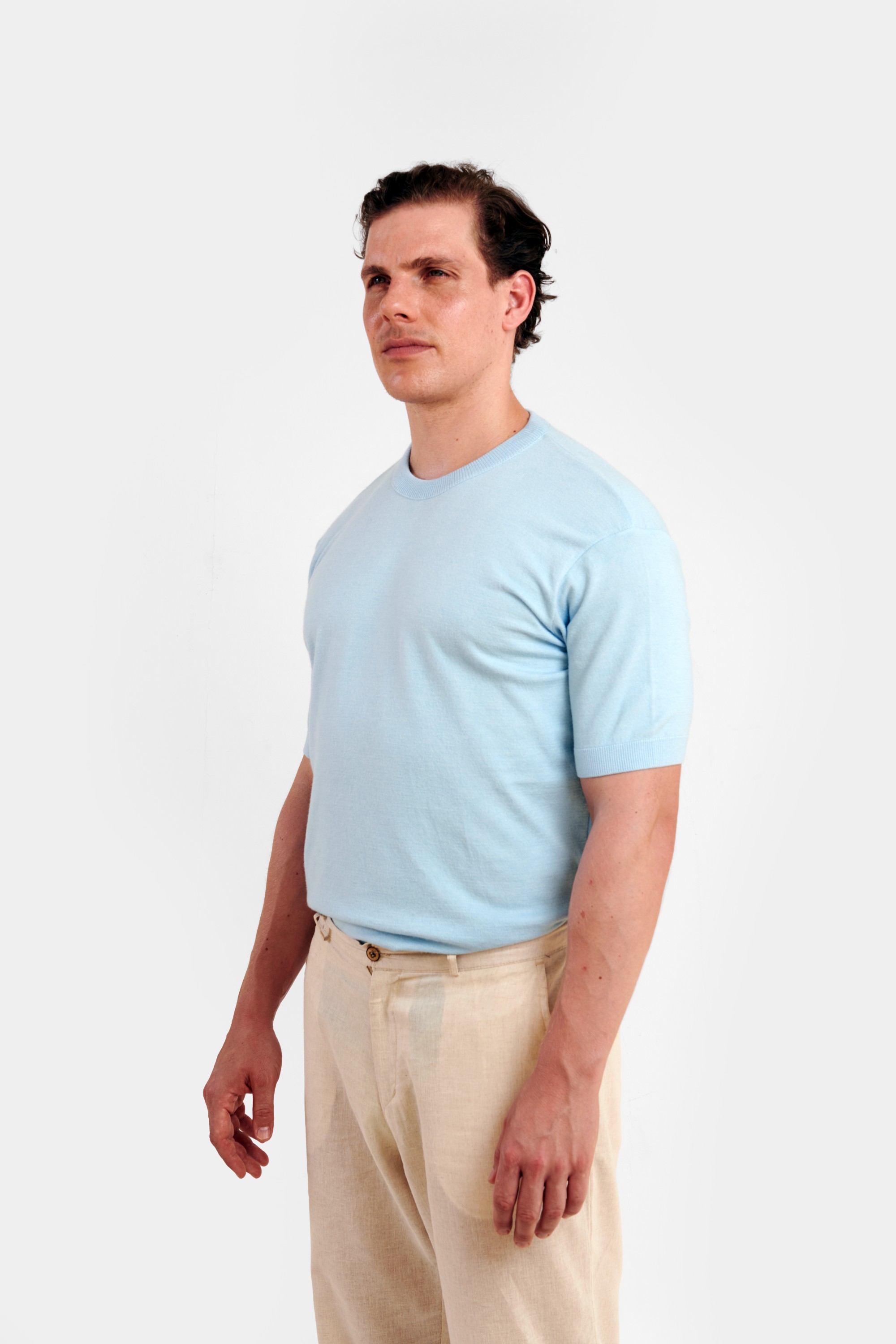 Baby Blue Knitted Round-Neck — 5