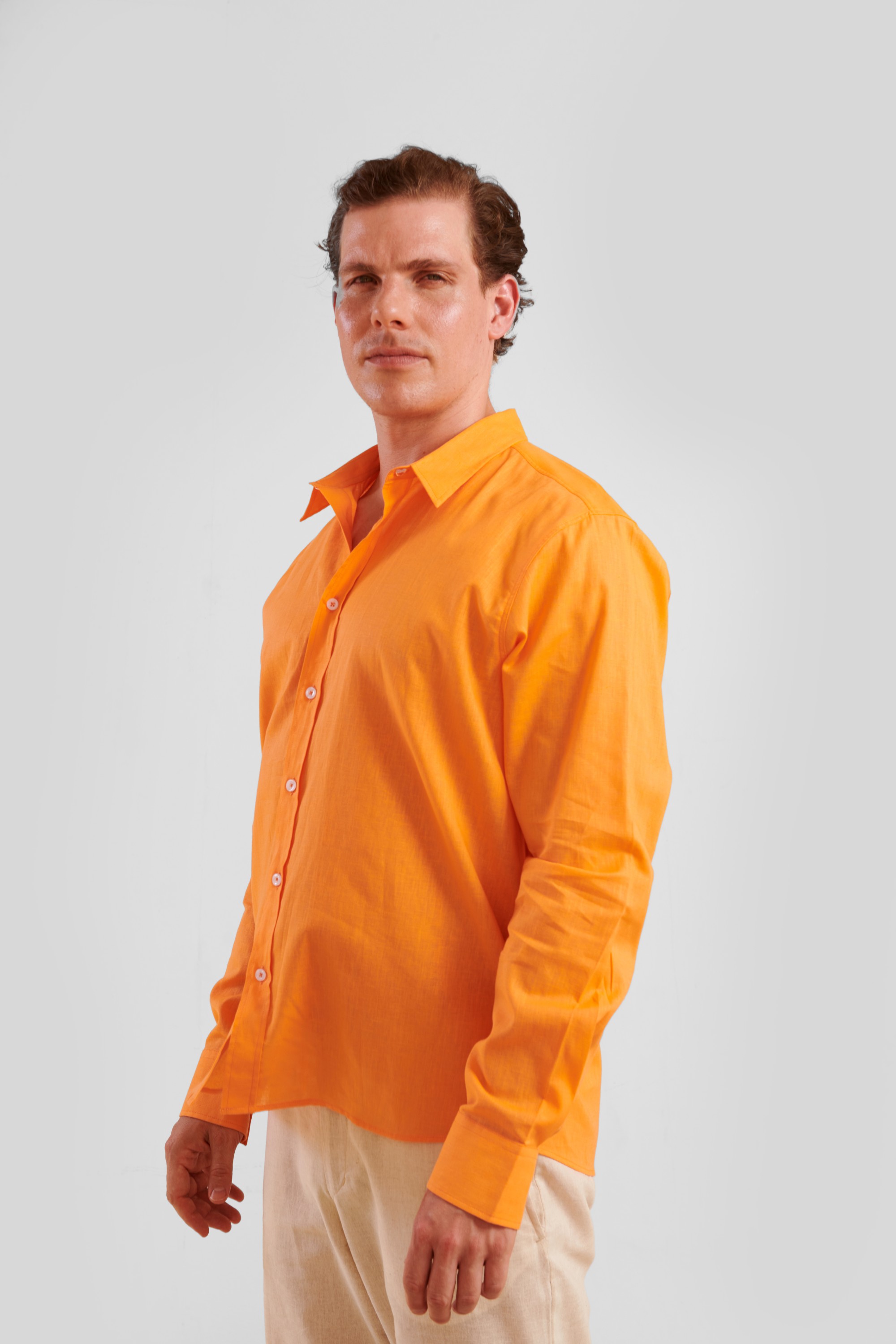 Orange Linen Shirt — 5