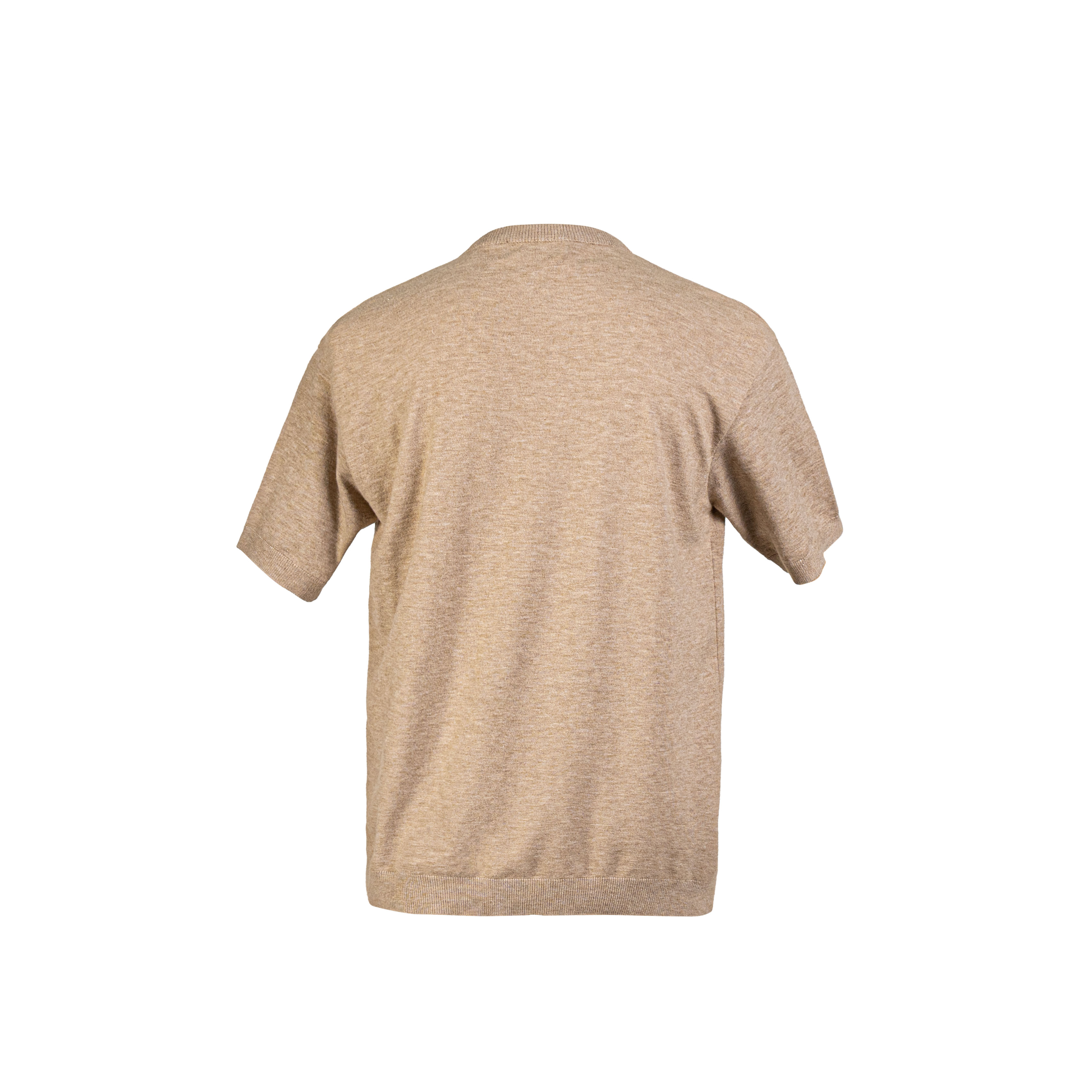 Beige Knitted Round-Neck — 2