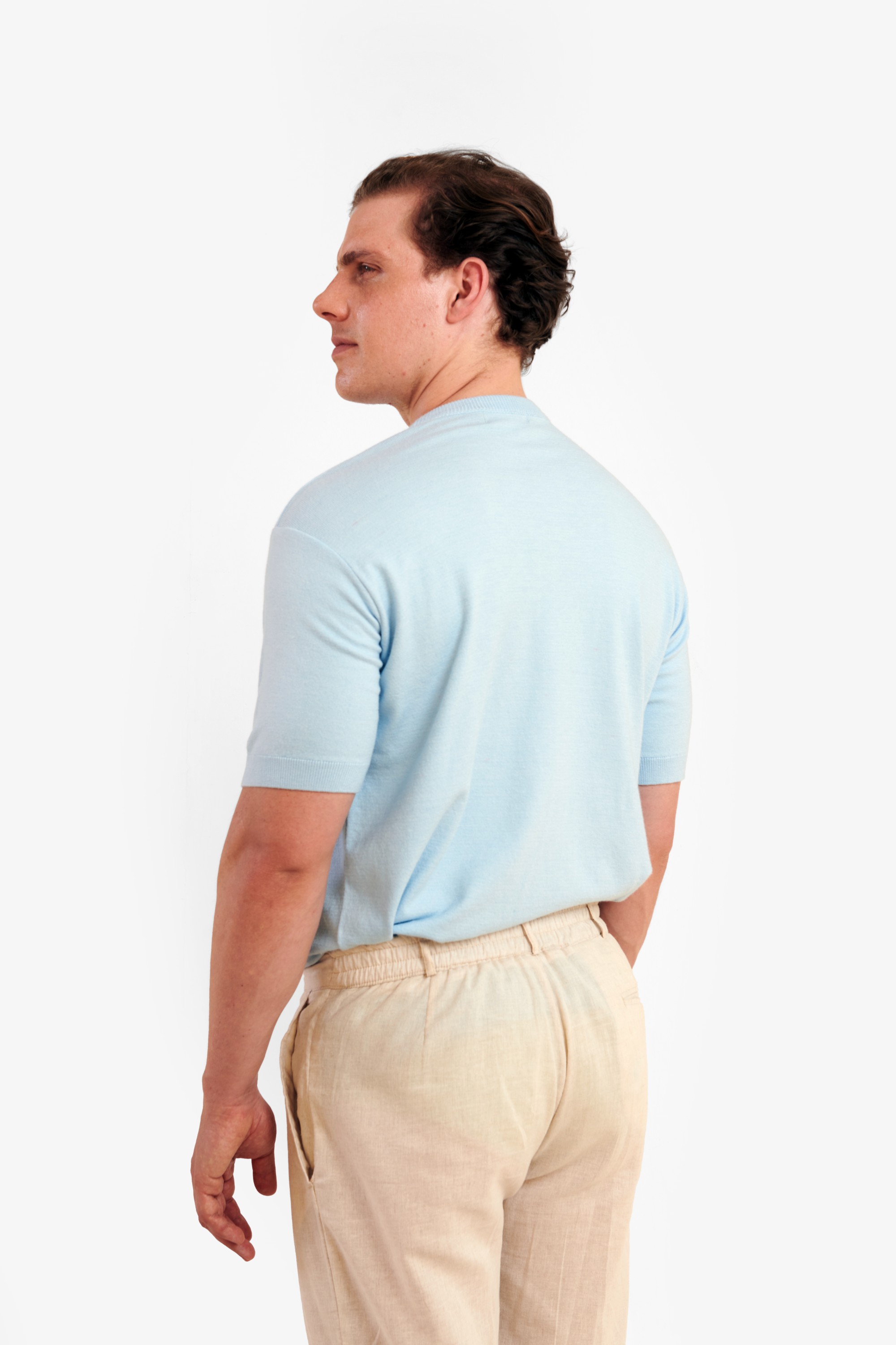 Baby Blue Knitted Round-Neck — 6