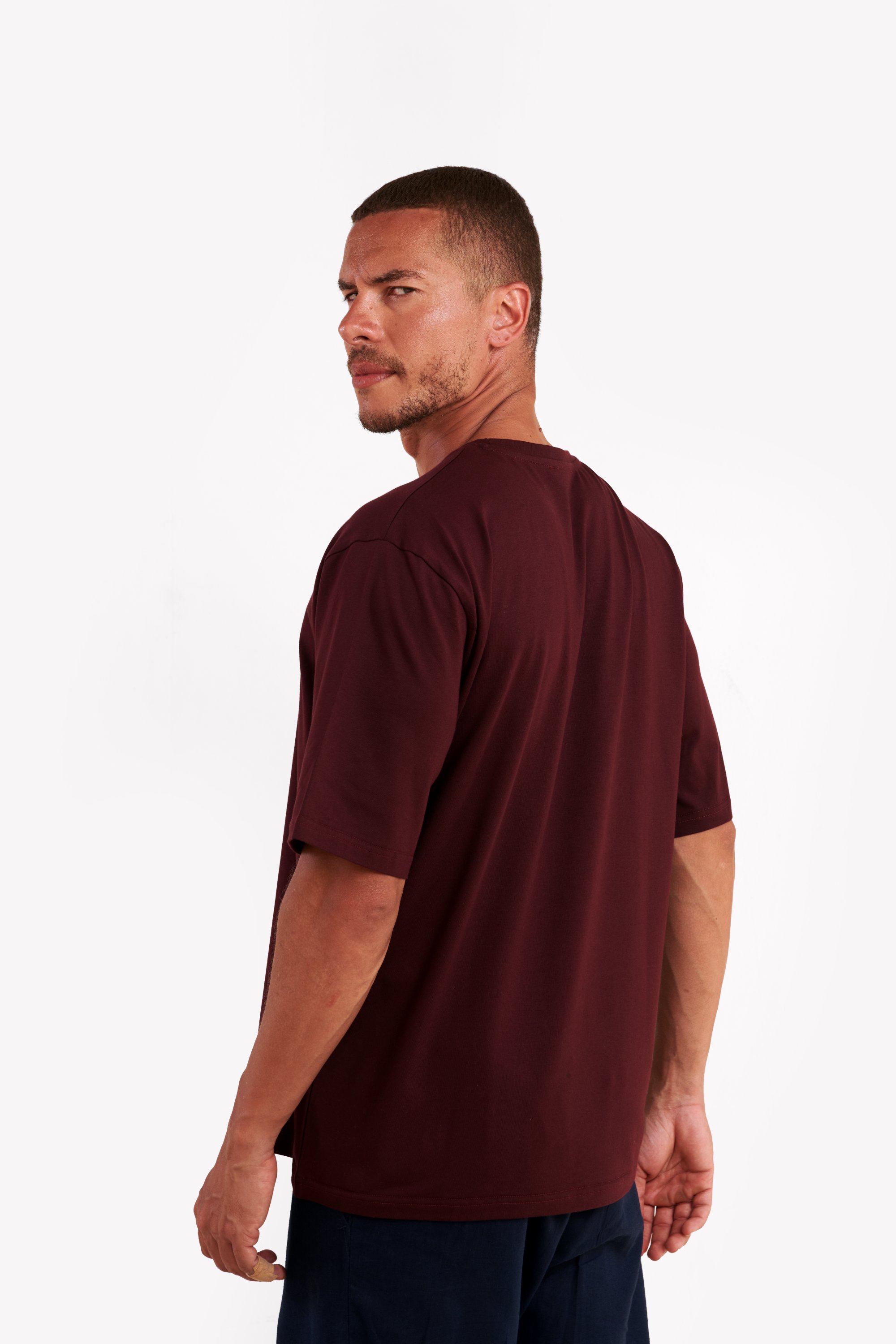 Burgundy Crewneck Tee — 5