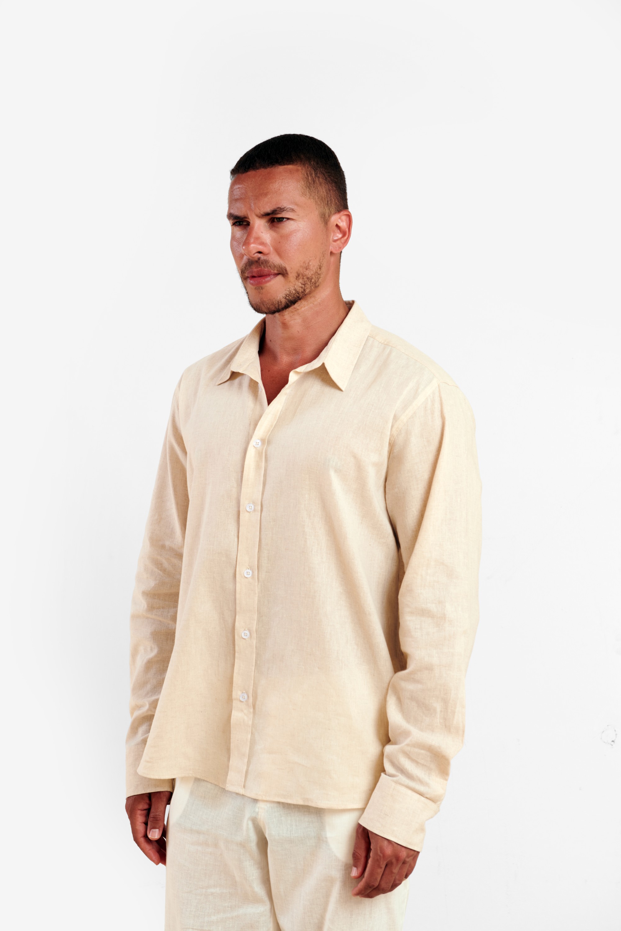 Beige Linen Shirt — 5