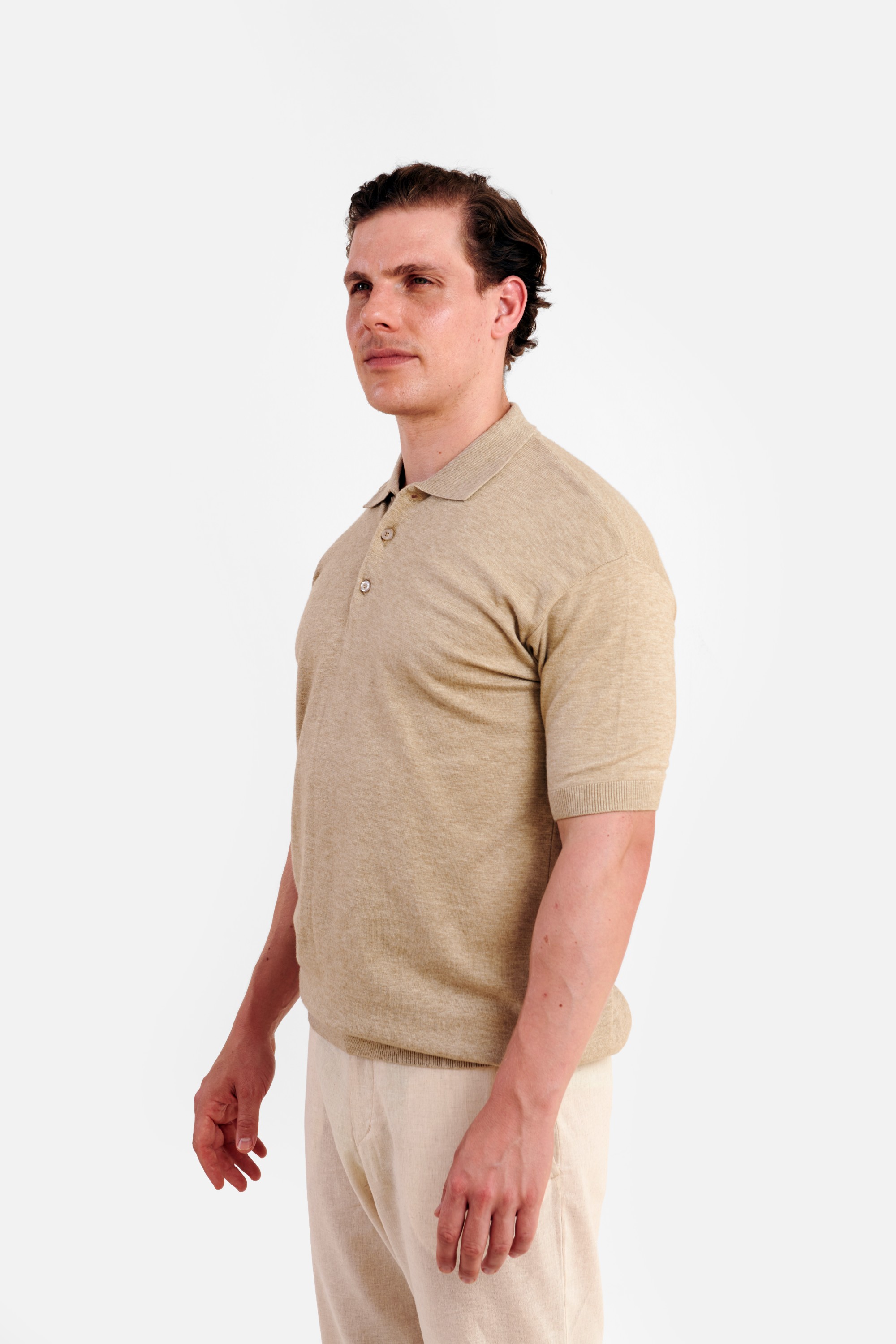 Beige Knitted Polo — 5