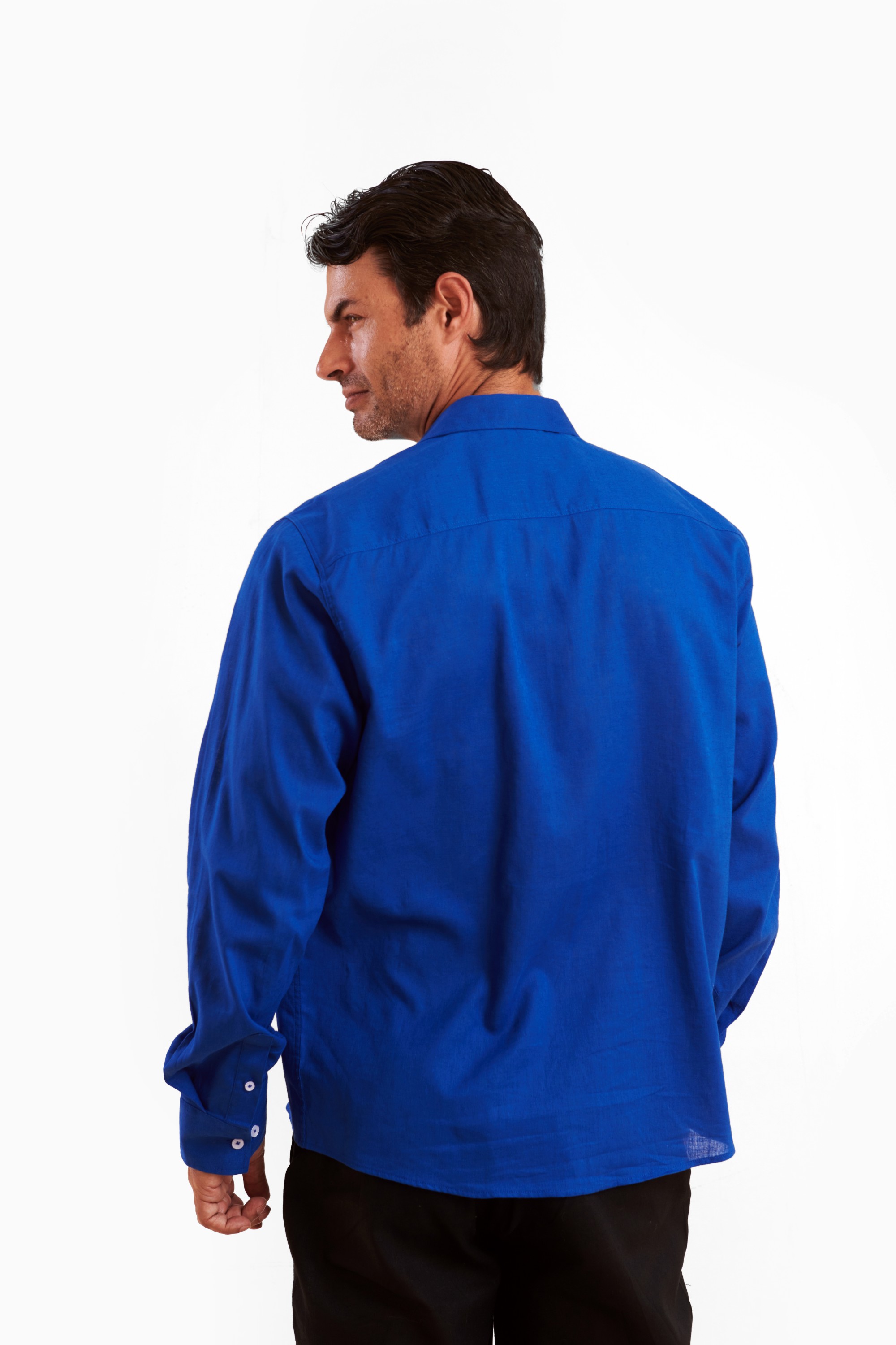 Royal Blue Linen Shirt — 5