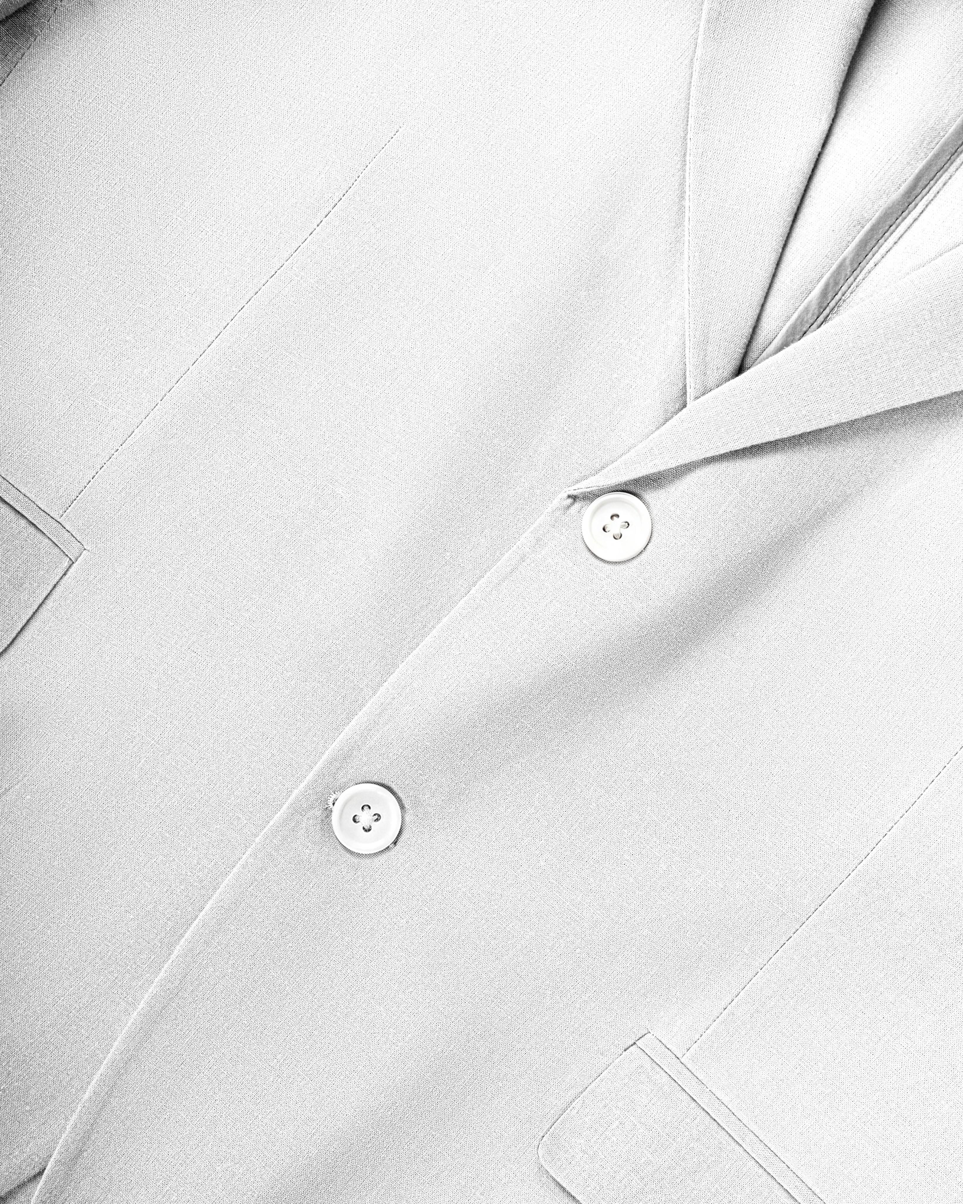 White Linen Blazer — 2