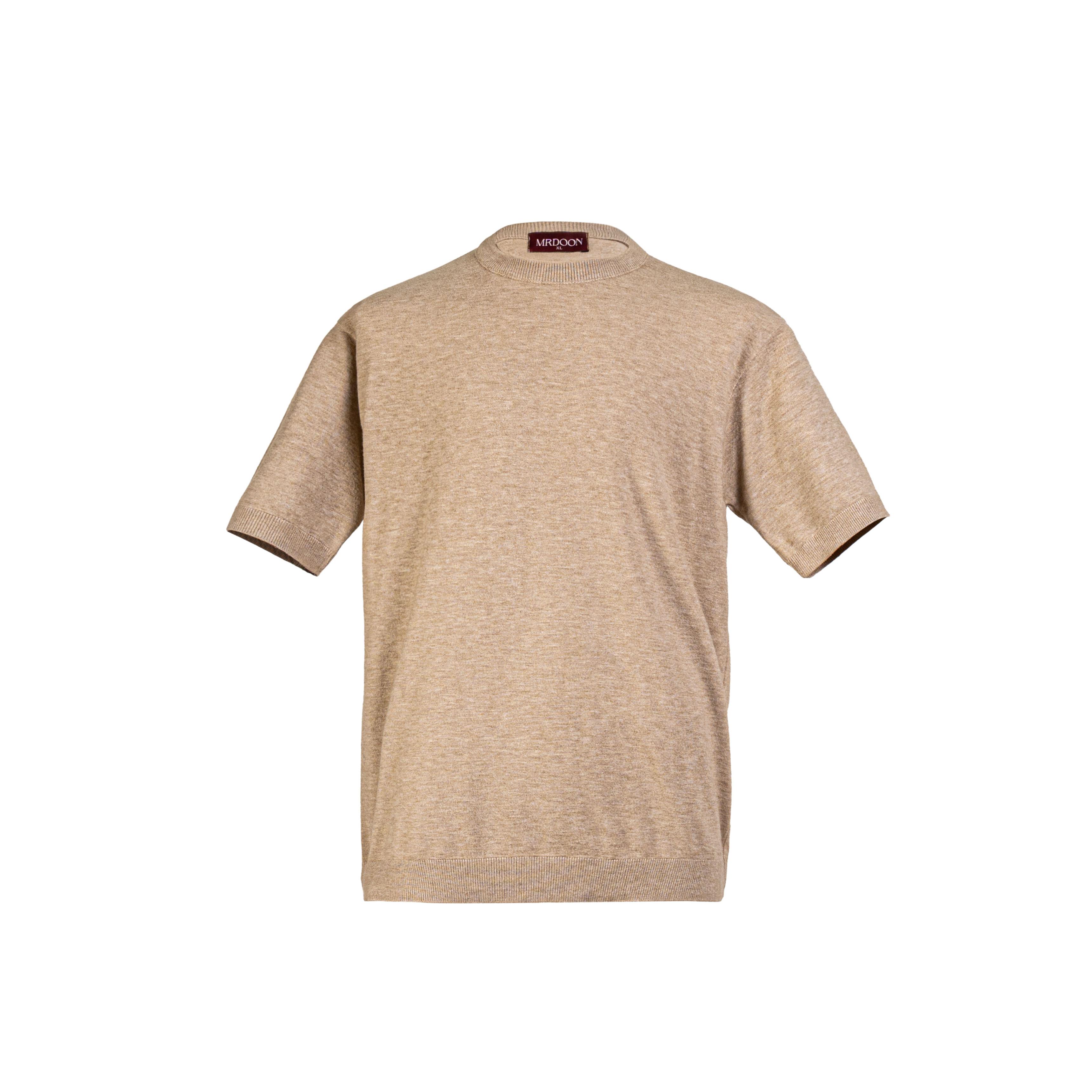 Beige Knitted Round-Neck — 1