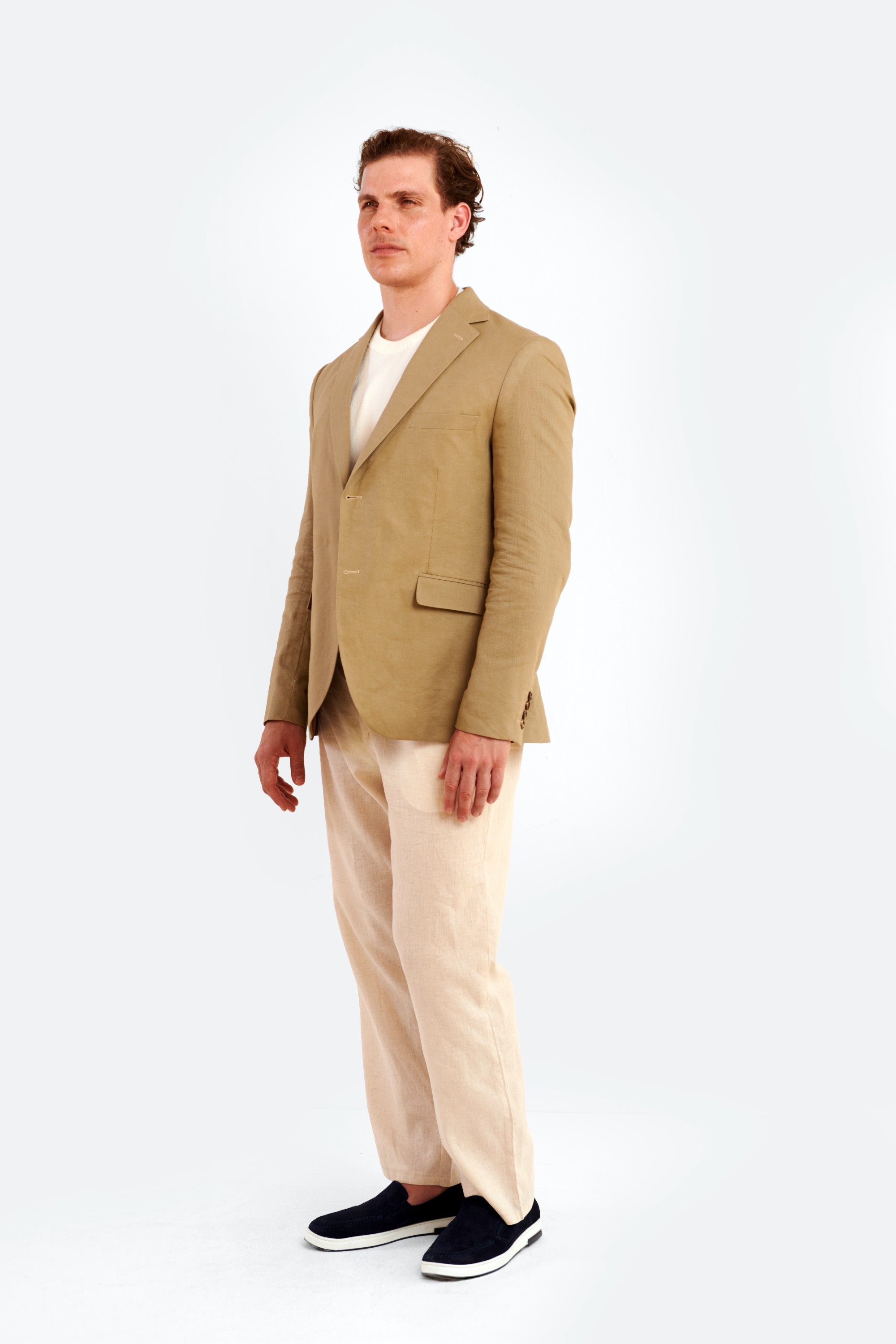 Beige Linen Blazer — 4
