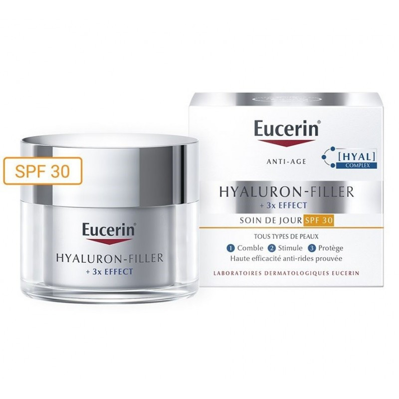 كريم Eucerin للوجه هيالورون فيلر SPF30 50 مل