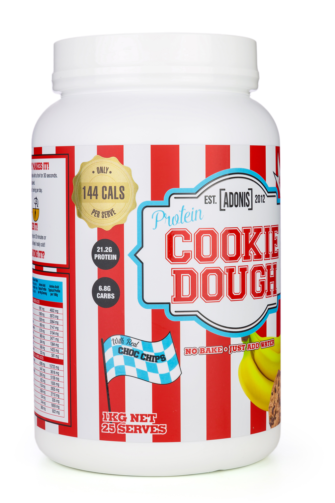 بروتين كوكي دو - شوكلت شيب موز - Banana Choc Chip 1KG