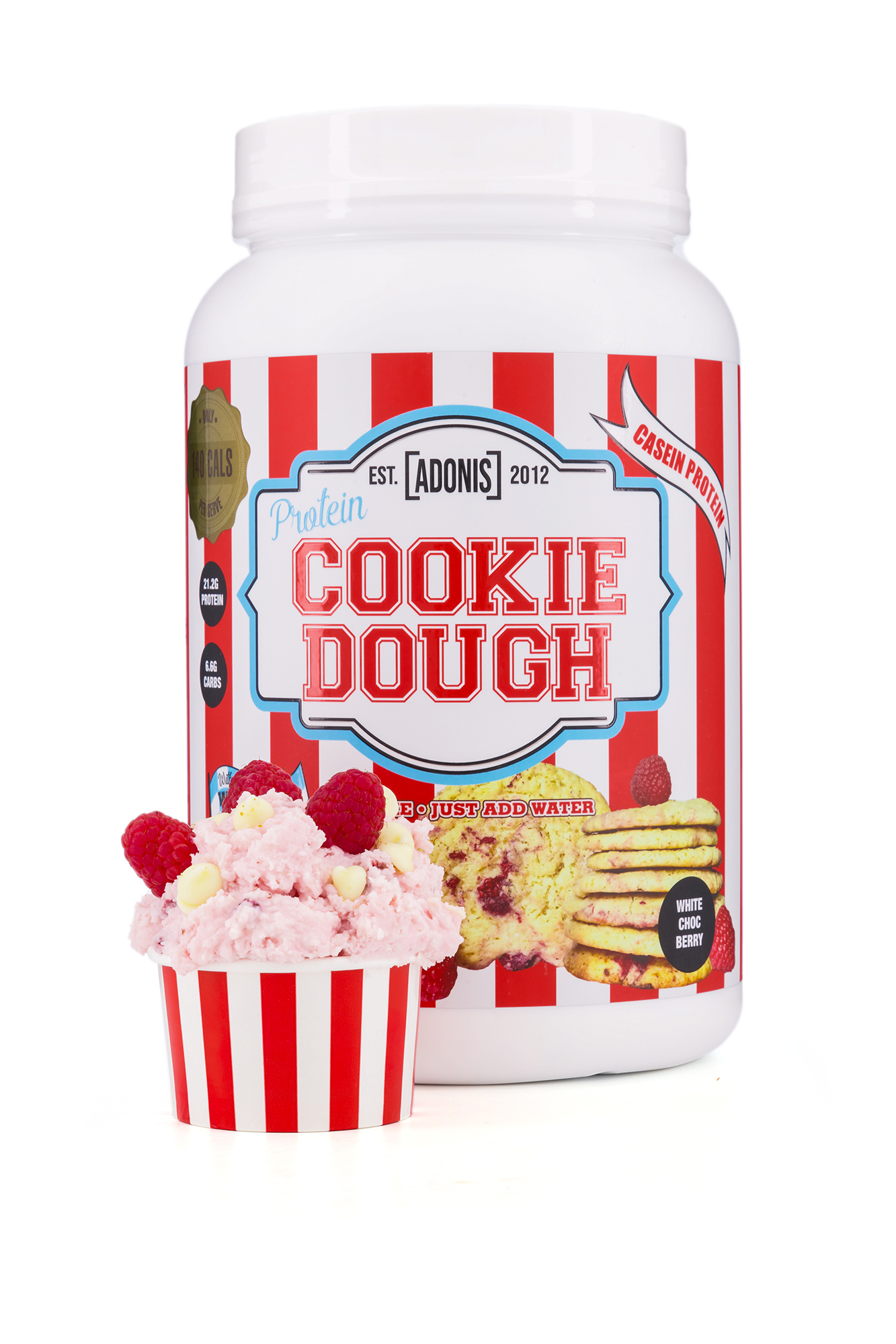 بروتين كوكي دو - شوكلاته بيضاء وتوت - White Choc Berry 1KG