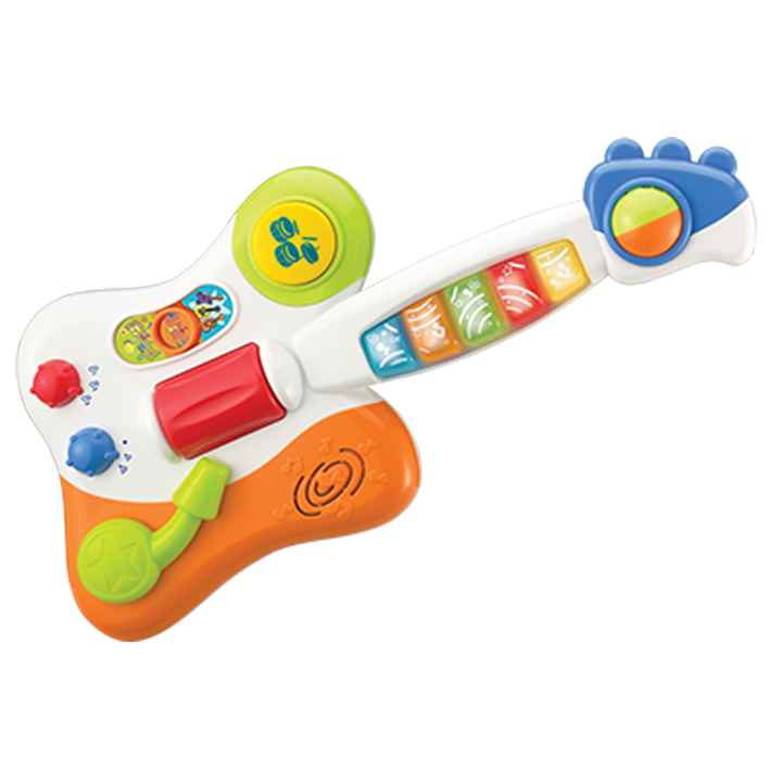 Baby playing with musical toy