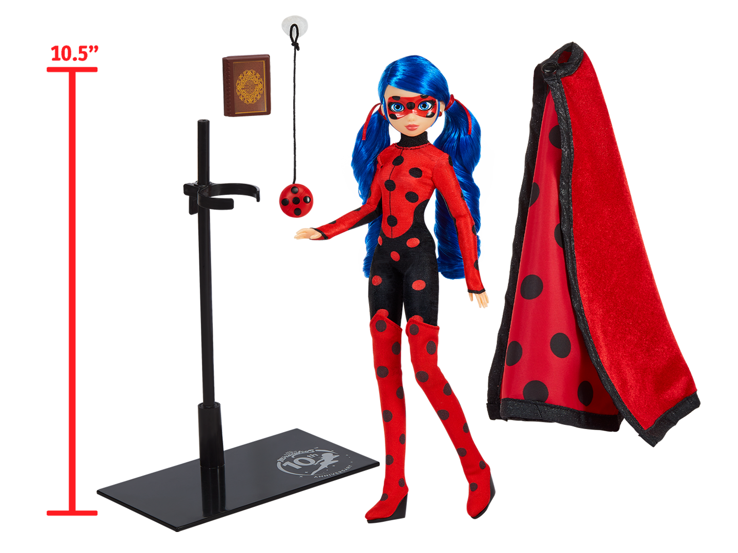 Superhero-themed toy doll with accessories